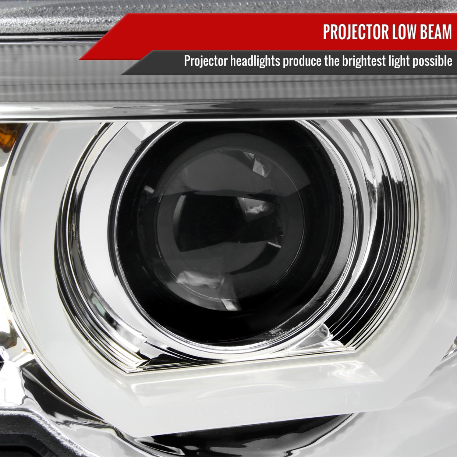 1995-2001 BMW E38 7 Series LED Bar Dual Halo Projector Headlights Chrome/Clear