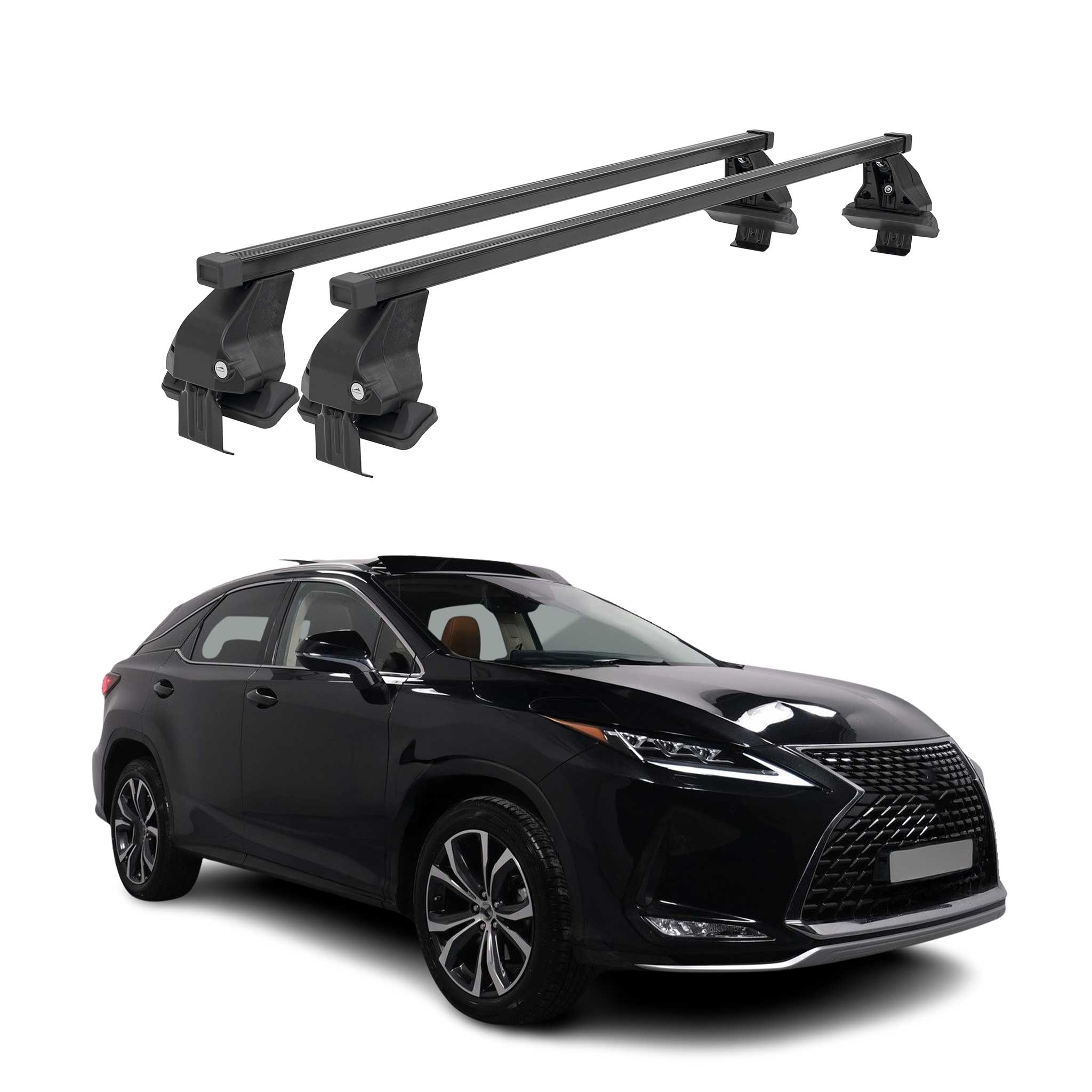2016-2022 Lexus RX Roof Rack Cross Bars Black