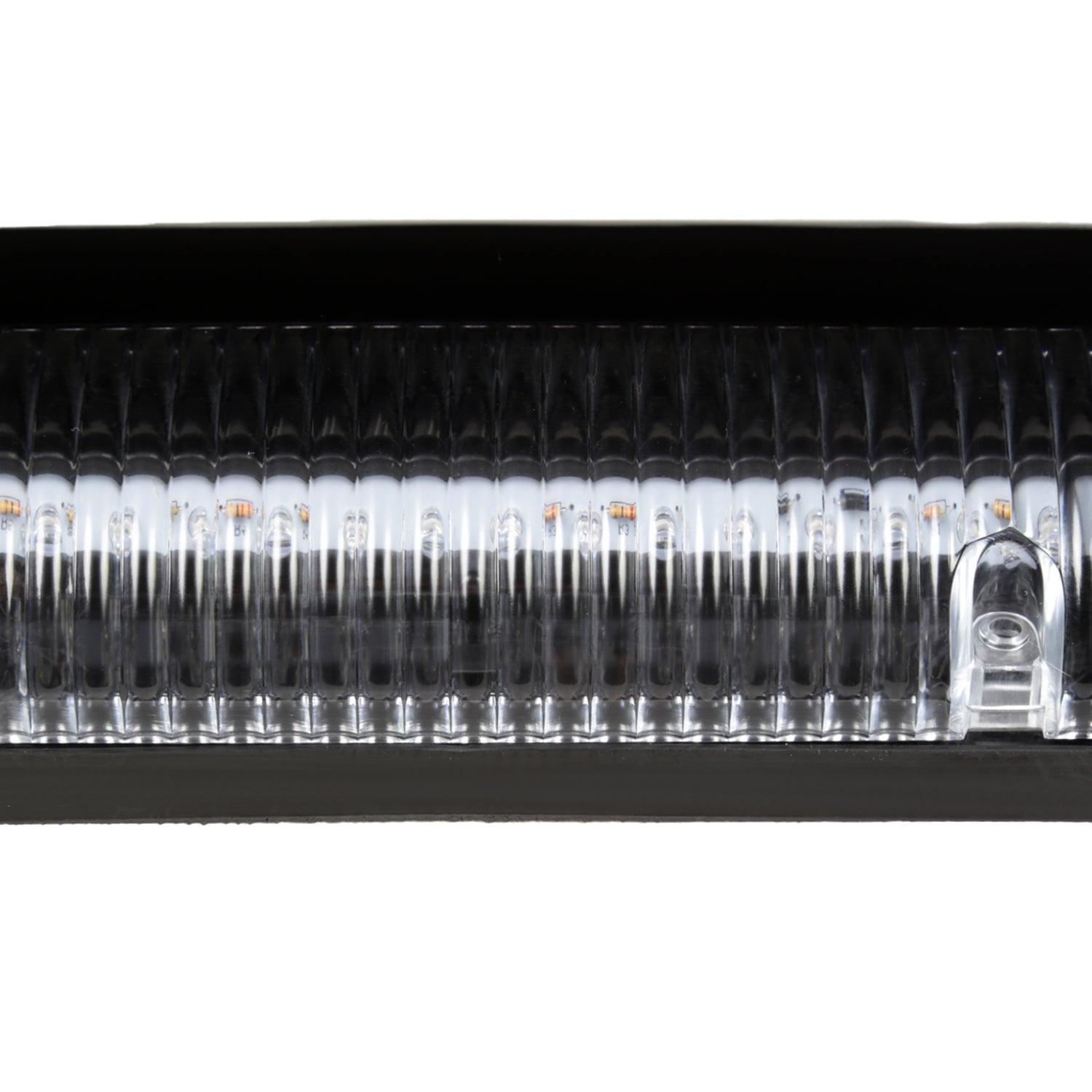 Universal 3PC Set Roof Cab Amber LED Lights Black Housing/Clear Lens