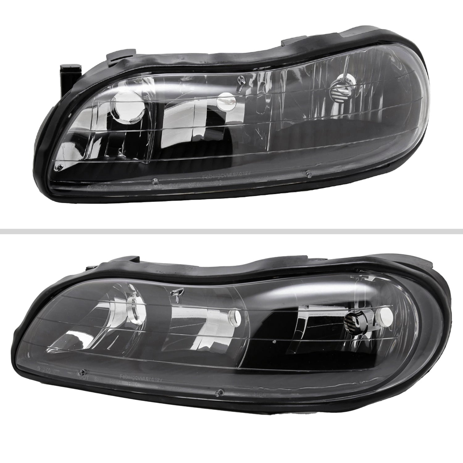 1997-1999 Oldsmobile Cutlass / Chevy Malibu / Classic Factory Headlights Black