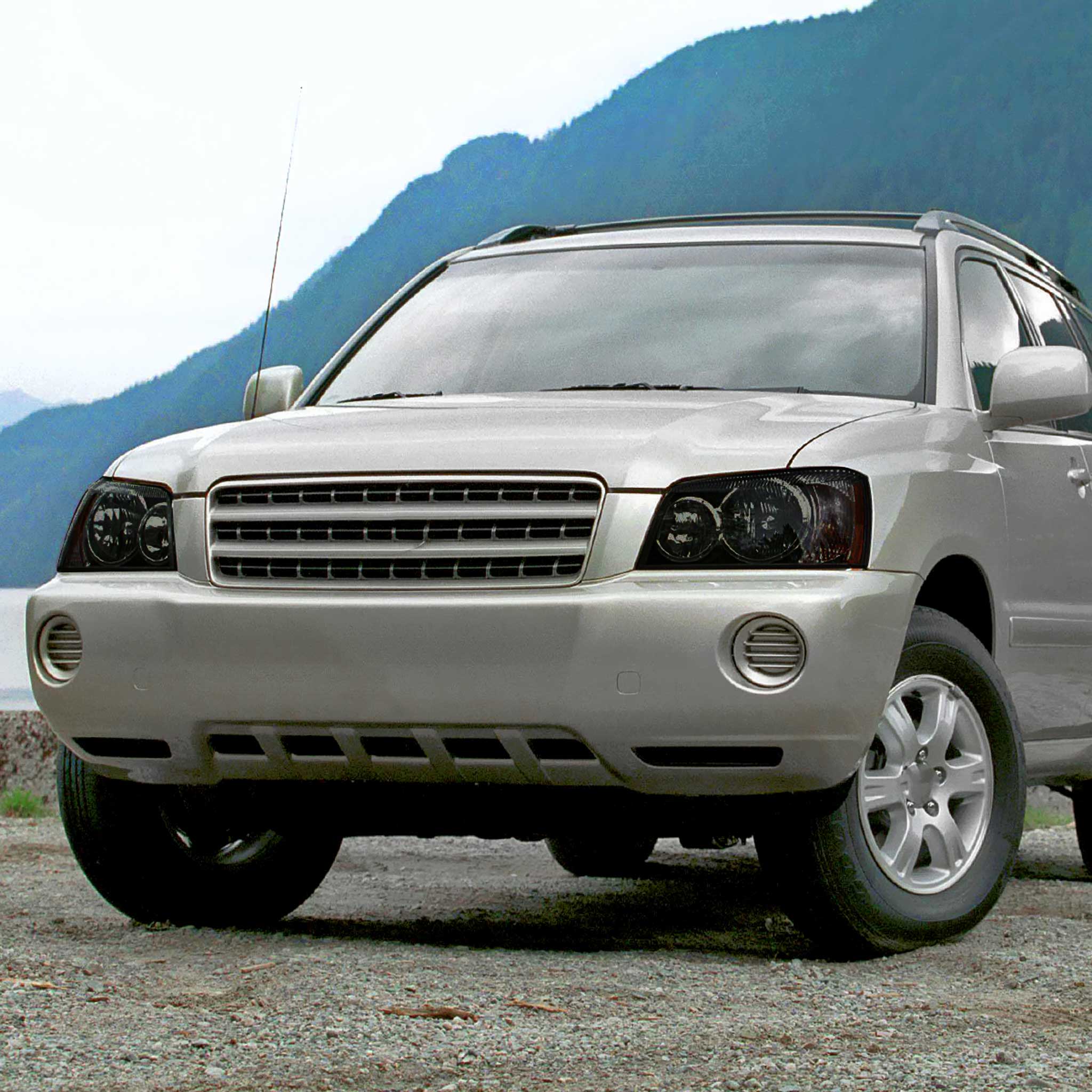 For Toyota Highlander 2001-2003 Factory Style Headlights Chrome Housing Smoked Lens