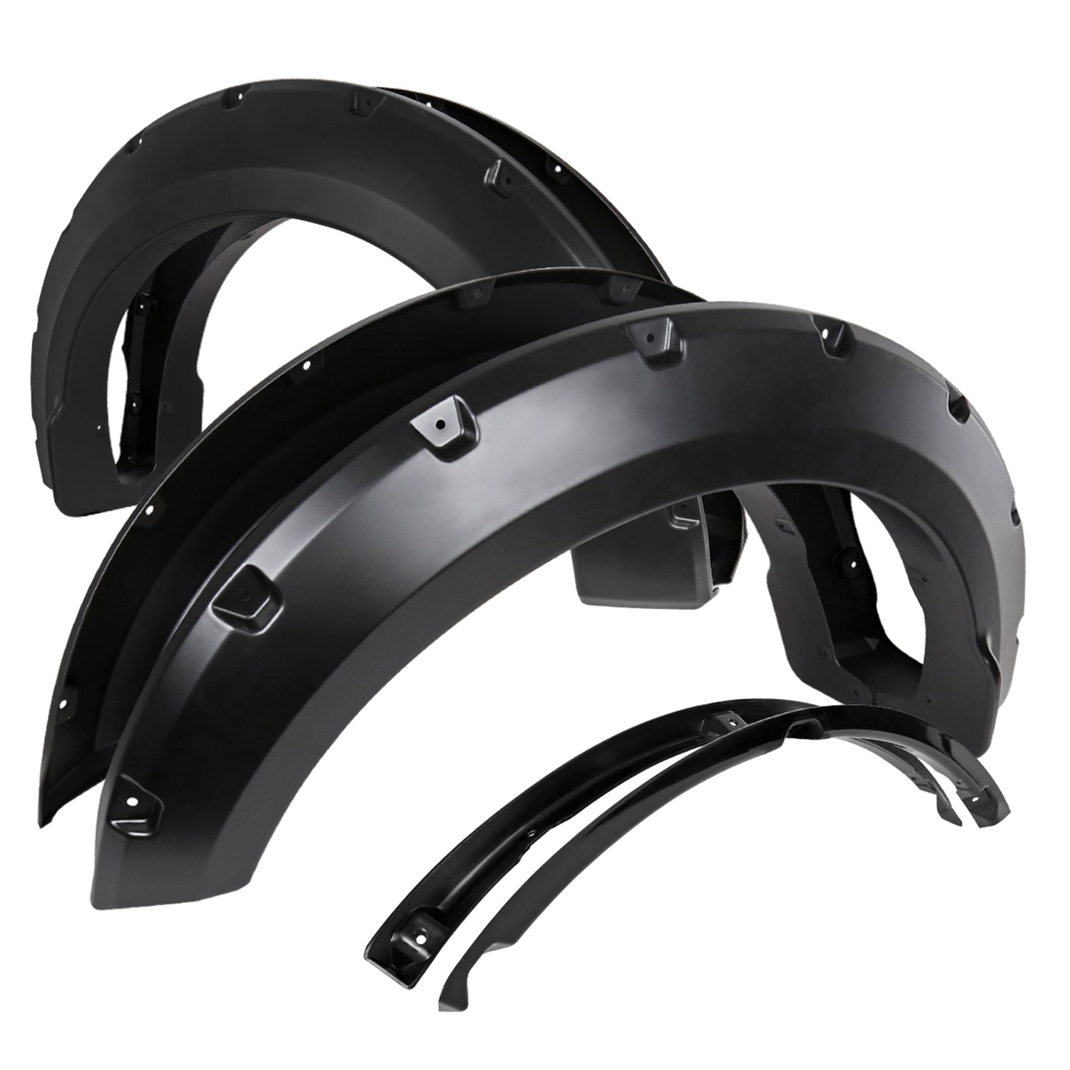 2015-2017 Ford F-150 Styleside Smooth Rivet Style Fender Flares Protector