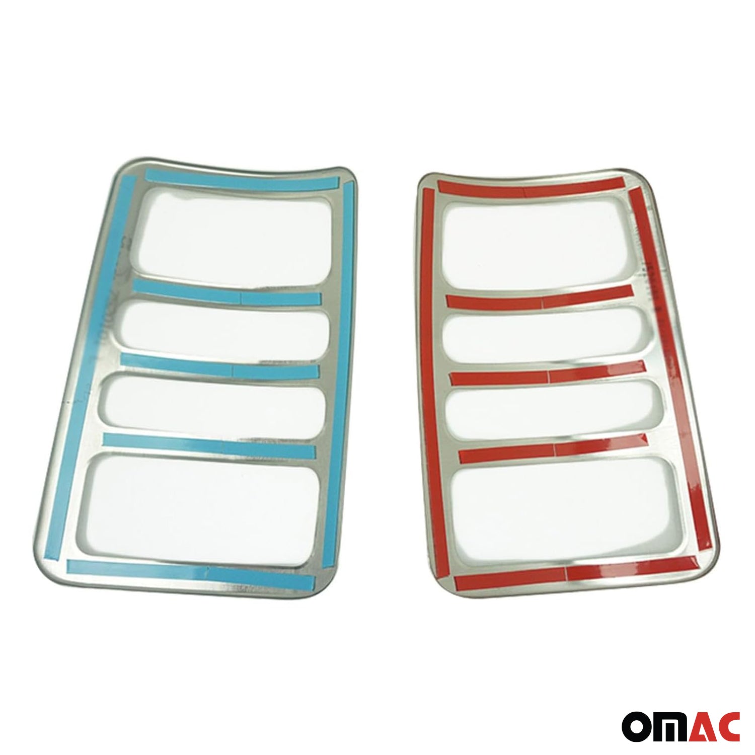 2010-2013 Ford Transit Connect Trunk Tail Light Trim Frame Stainless Steel Silver 2Pcs