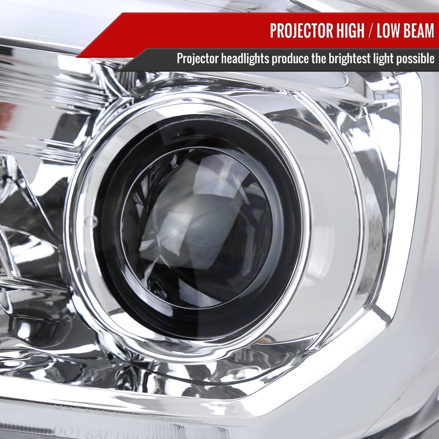 2016-2023 Toyota Tacoma Sequential LED Bar Projector Headlights Chrome