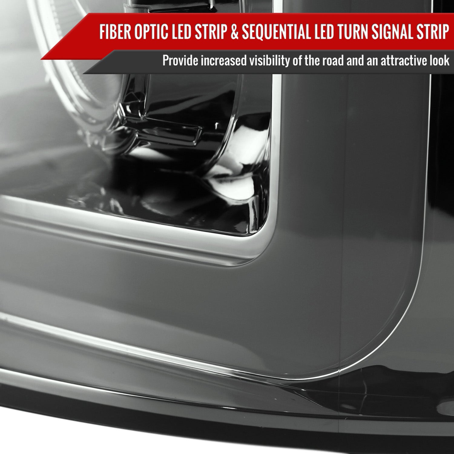 2004-2008 Ford F-150/ 06-2008 Lincoln Mark LT LED C-Bar Headlights Smoke