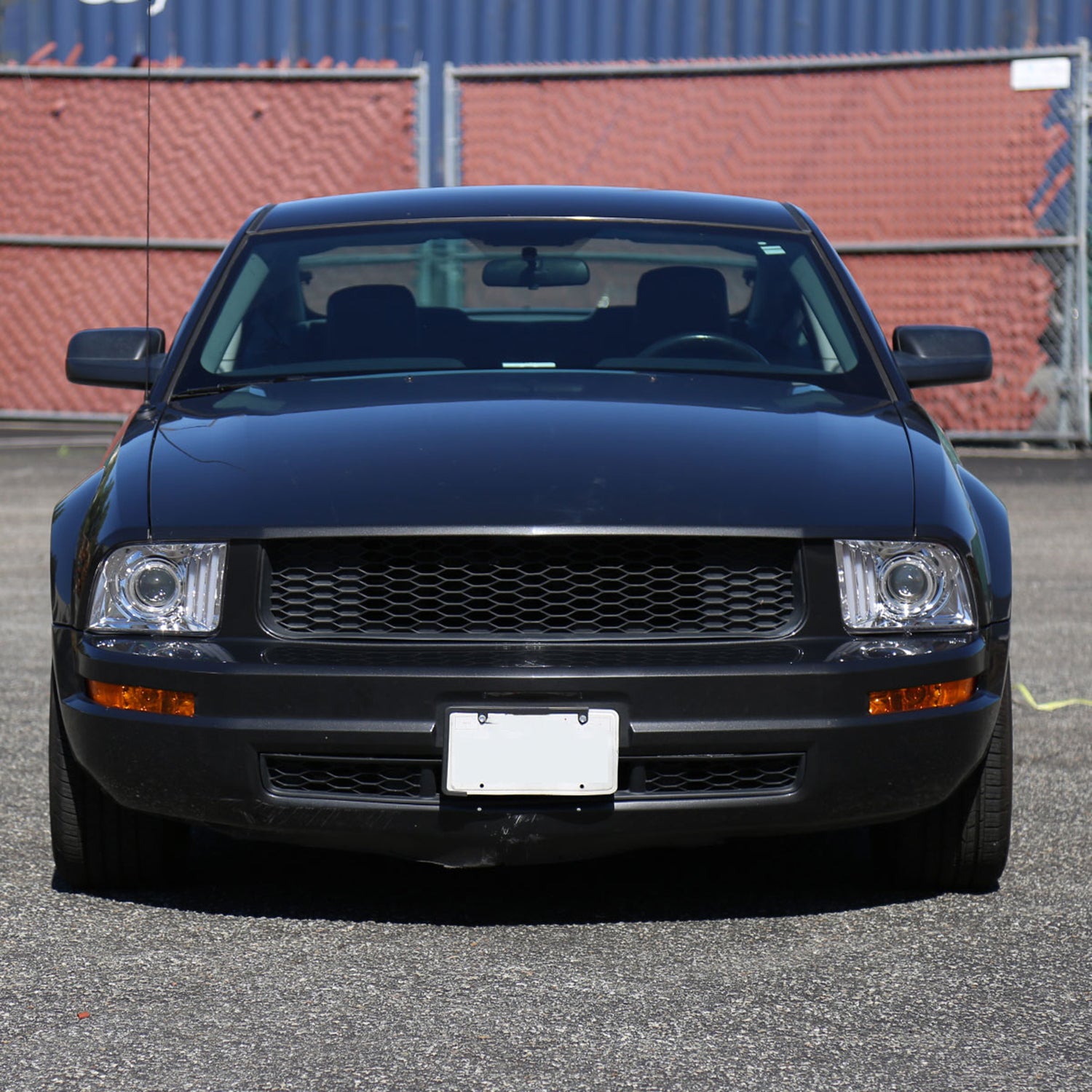 2005-2009 Ford Mustang LED Bar Projector Headlights Chrome/Clear Lens