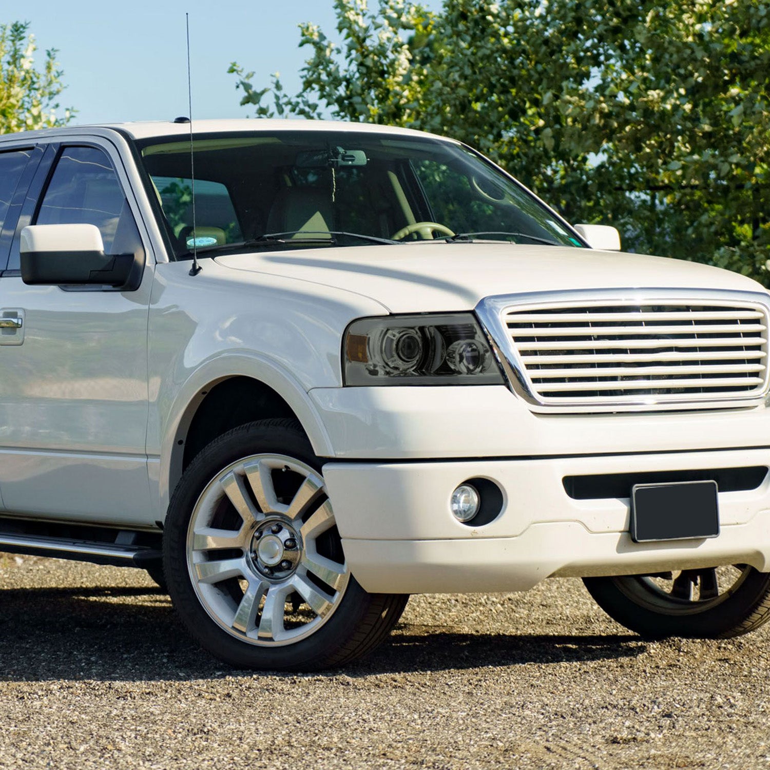 2004-2008 Ford F-150/06-2008 Lincoln Mark LT Projector Headlights LED Bar Smoke