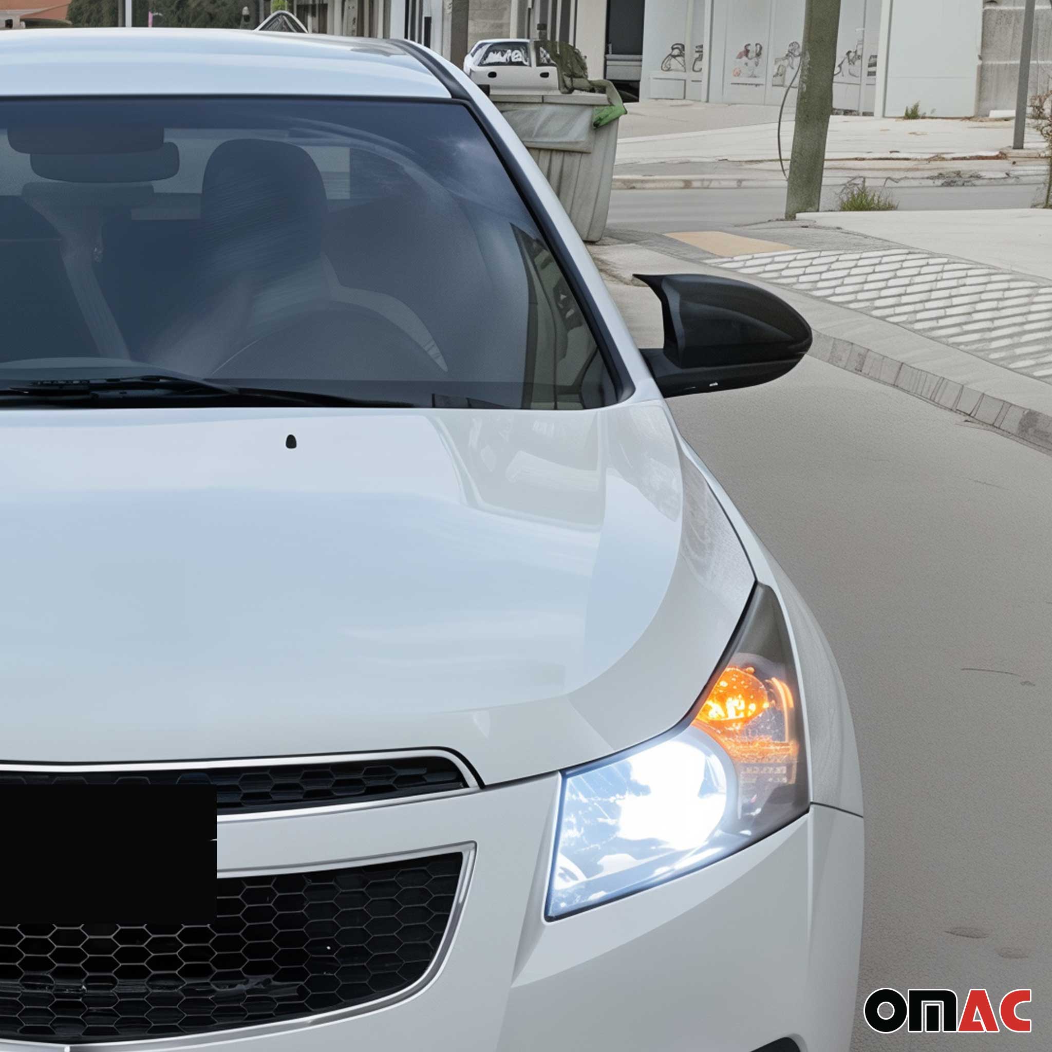 2011-2015 Chevrolet Cruze Sedan Side Mirror Cover Caps Piano Black 2Pcs