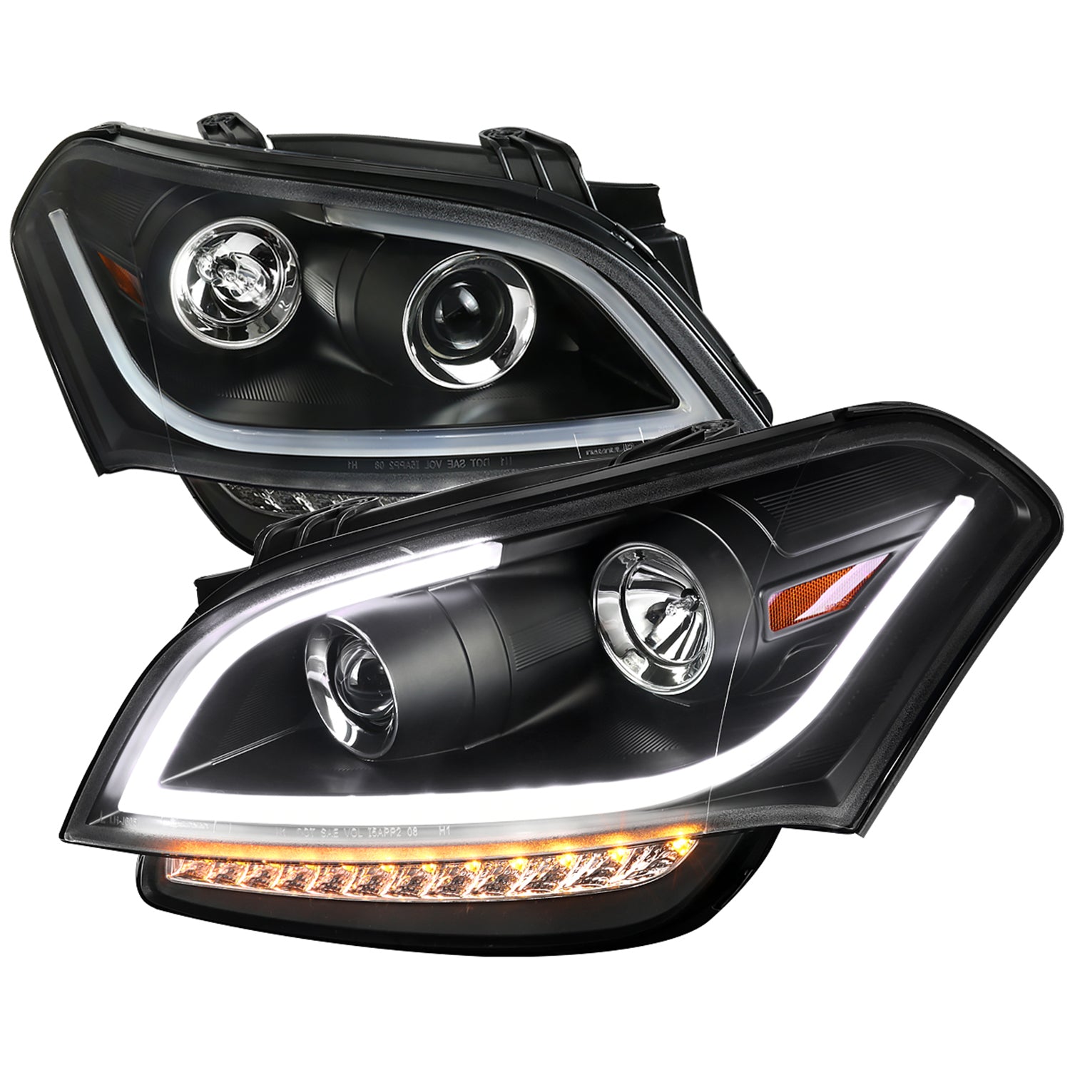 2010-2011 Kia Soul Projector Headlights LED Light Bar&LED Signal Lights Black
