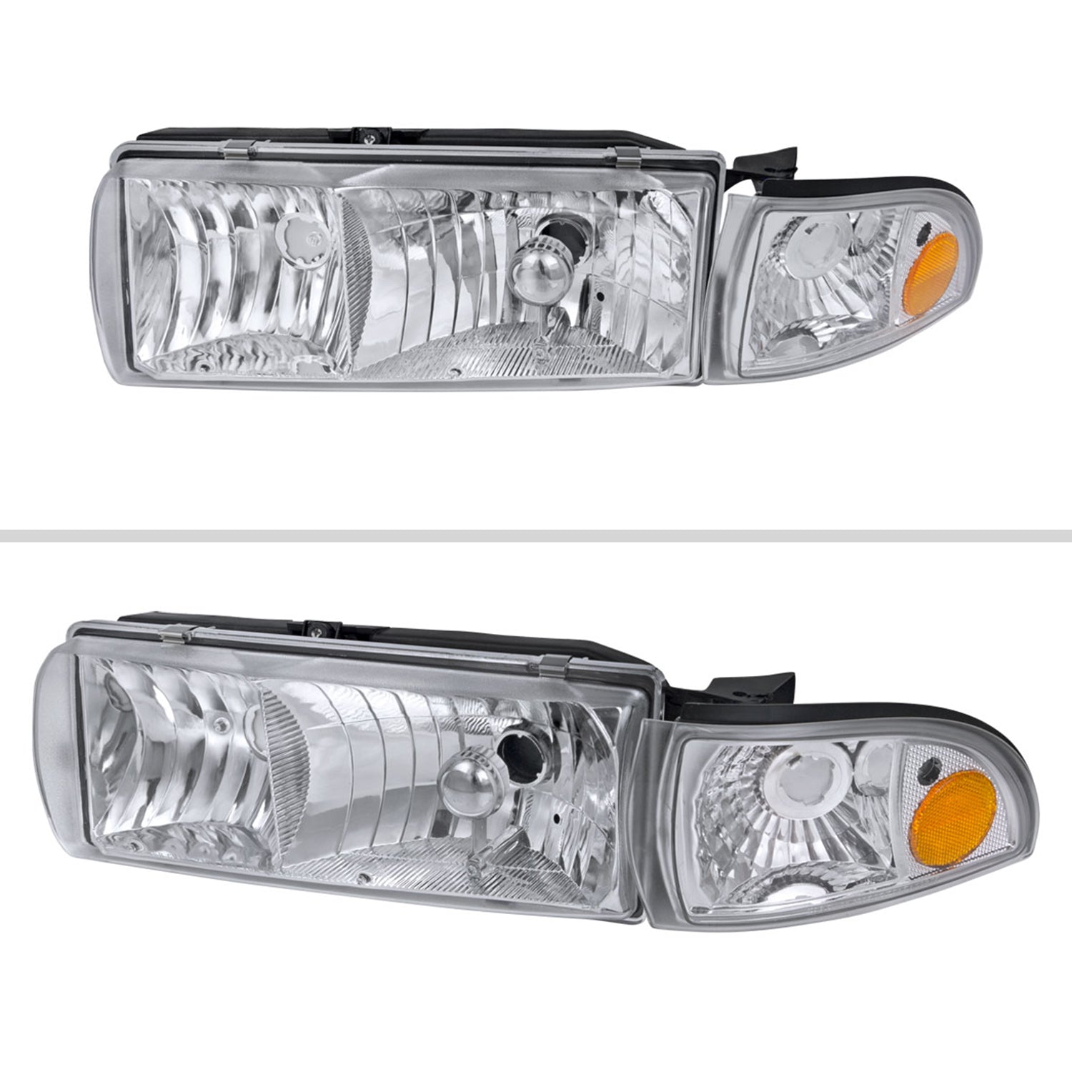 1991-1996 Chevy Caprice / Impala Factory Headlights Corner Signal Chrome