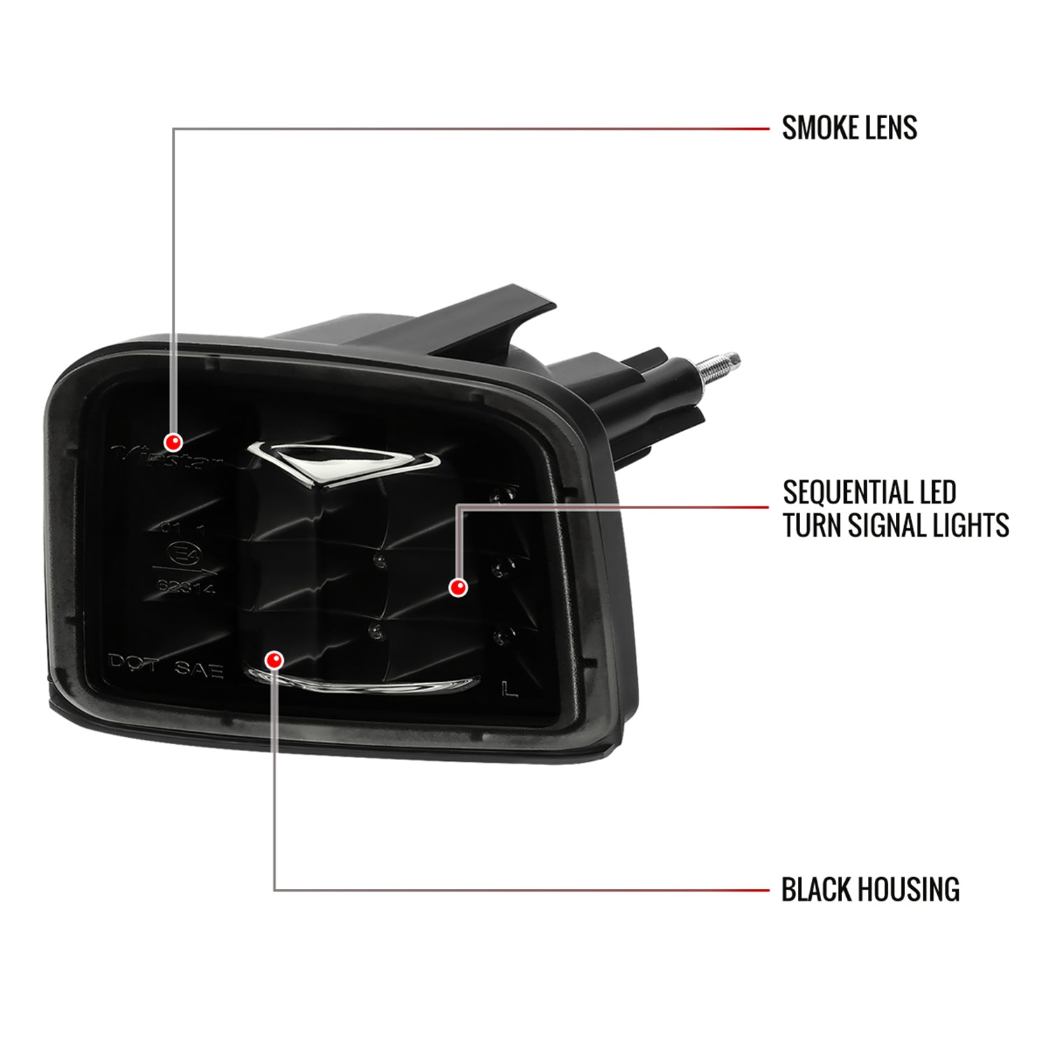 2015-2021 Subaru WRX / 15-2017 WRX STI Front Bumper LED Turn Signal Lights Smoke