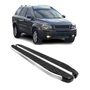 2003-2014 Volvo XC90 Running Boards Side Steps Silver & Black