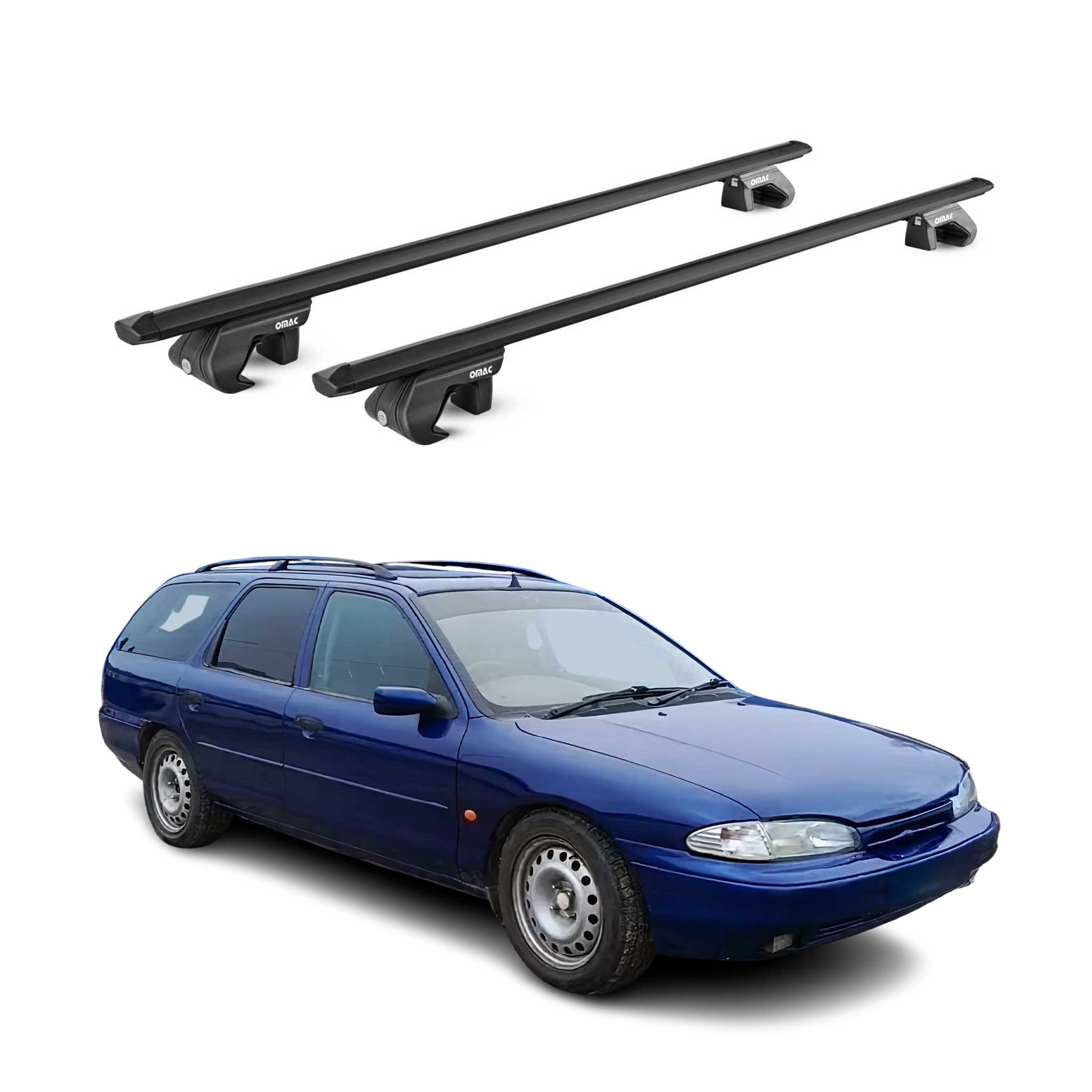 Roof Rack Cross Bars Luggage Carrier for Ford Fusion 2006-2012 Alu Black 2Pcs