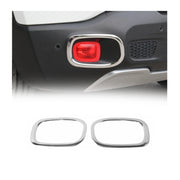 2019-2024 Jeep Renegade Rear Reflector Lamp Rim Frame Silver Steel 2 Pcs