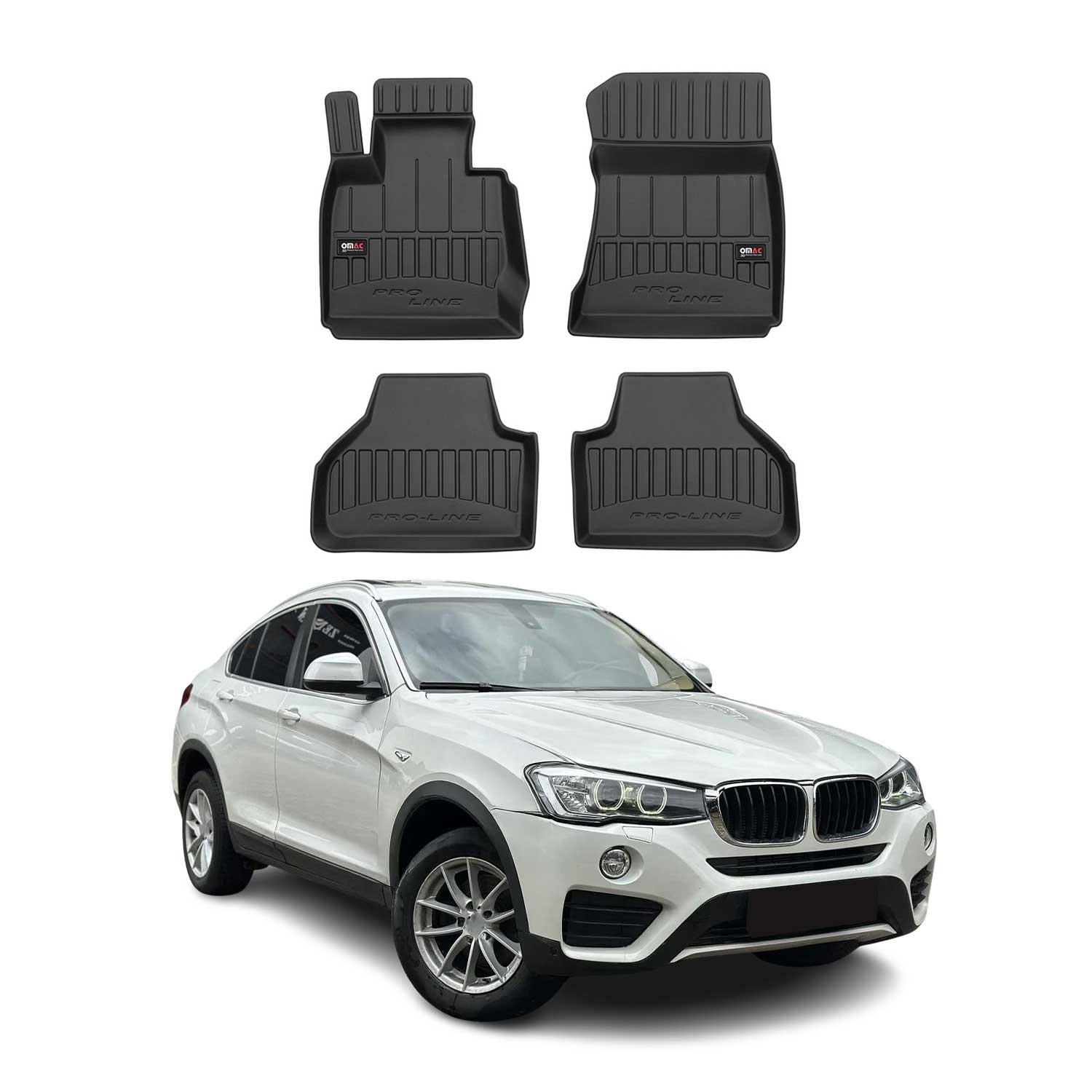 2015-2018 BMW X4 F26 Premium Floor Mats Liners Full Set All Weather Heavy Duty Black