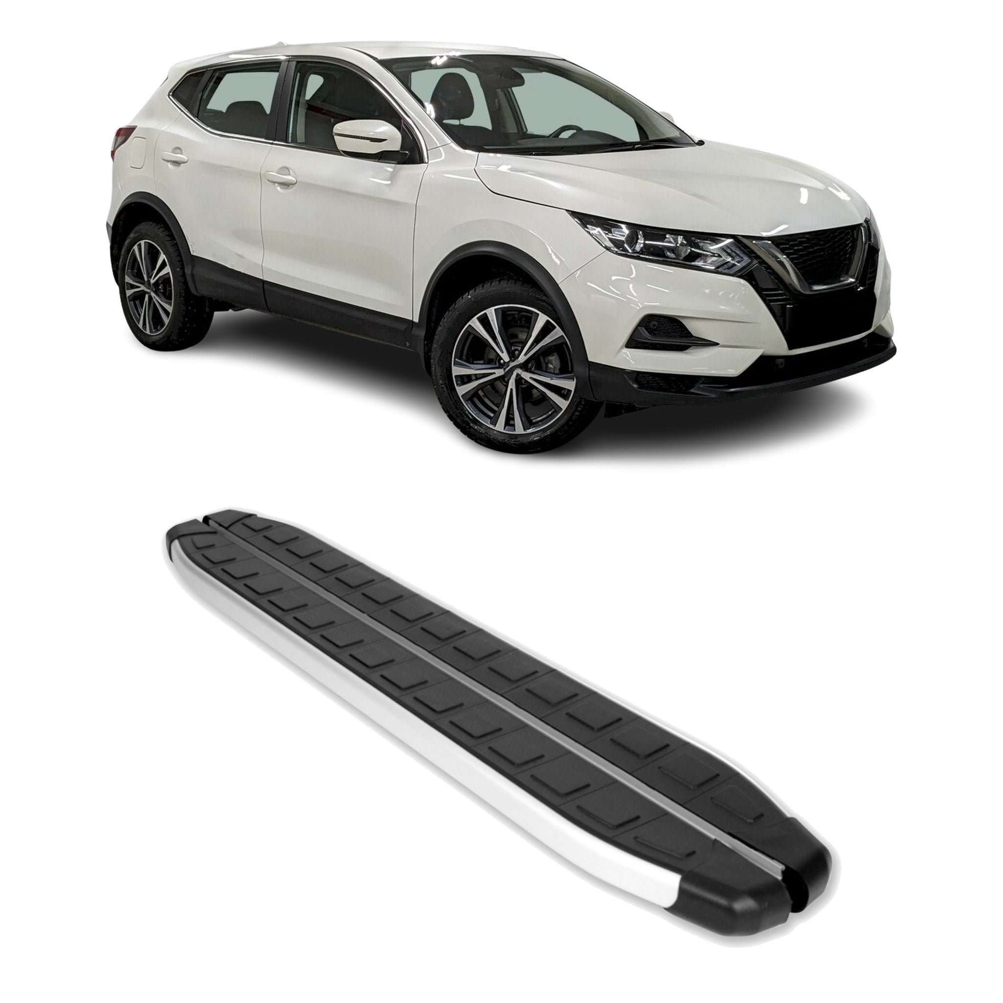 Side Step Nerf Bars Running Board for Nissan Rogue Sport 2017-2022 Black Gray 2x