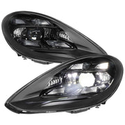 For Porsche Panamera 2017-2022 Matrix LED Projector Headlights DRL Matte Black Clear Lens Glossy Trim