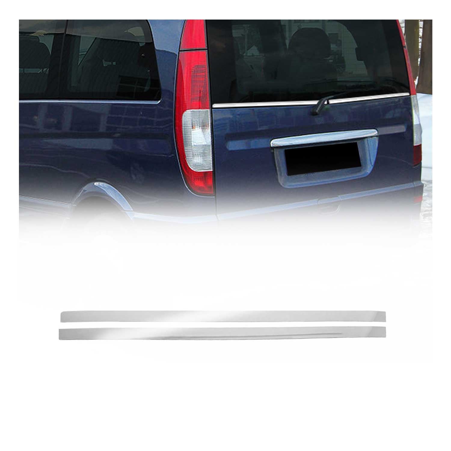 2003-2014 Mercedes Vito W639 Window Molding Trim Streamer Stainless Steel 2Pcs