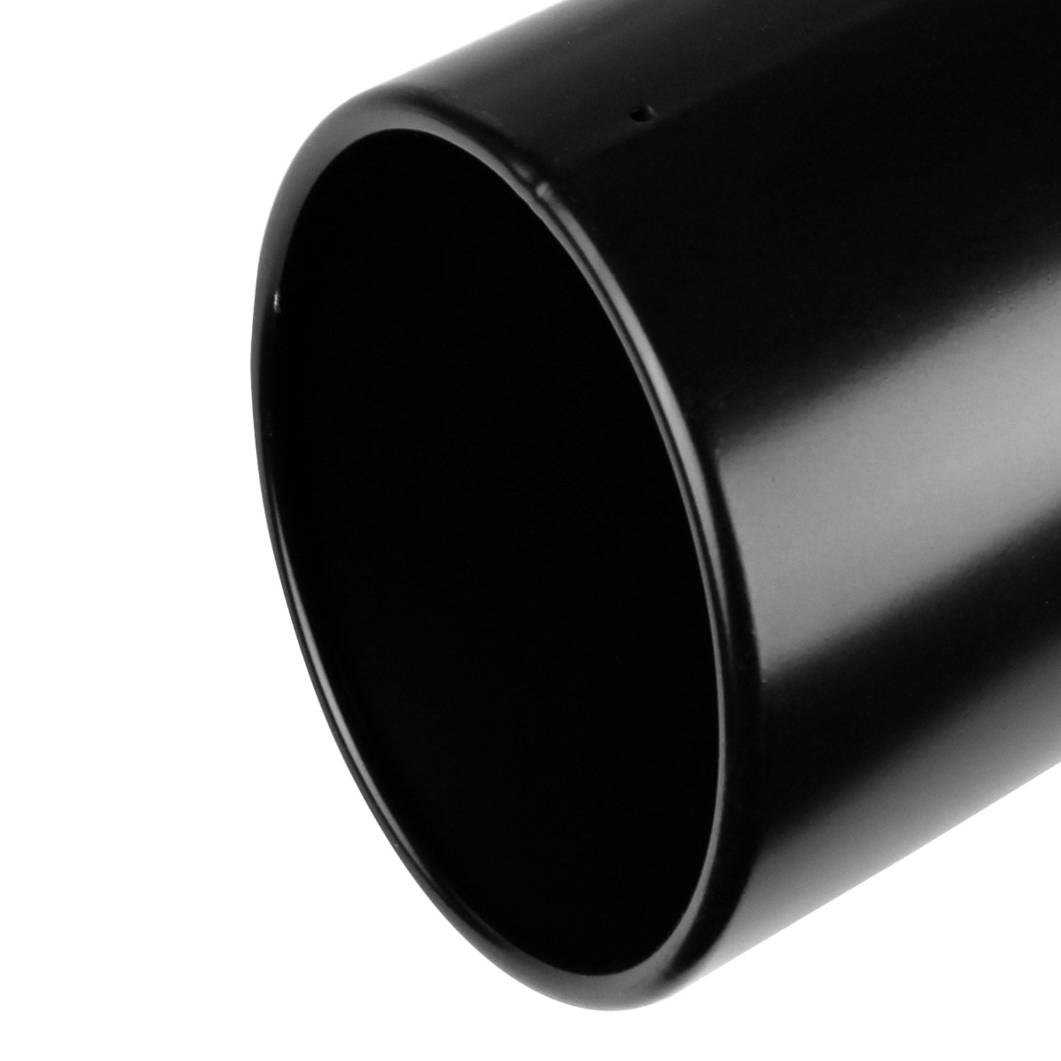 Universal 4" Inlet/6" Outlet Black Stainless Steel Bolt-On Angled Exhaust Tip