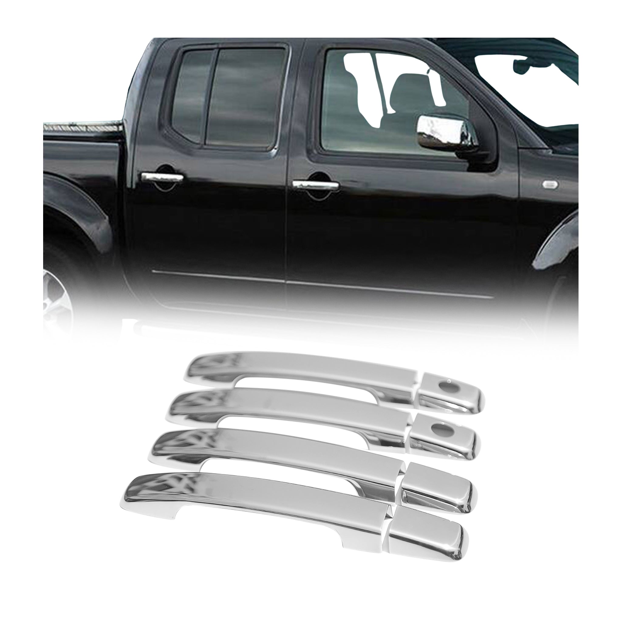 2005-2021 Nissan Frontier Car Door Handle Cover Protector Stainless Steel 4 Pcs