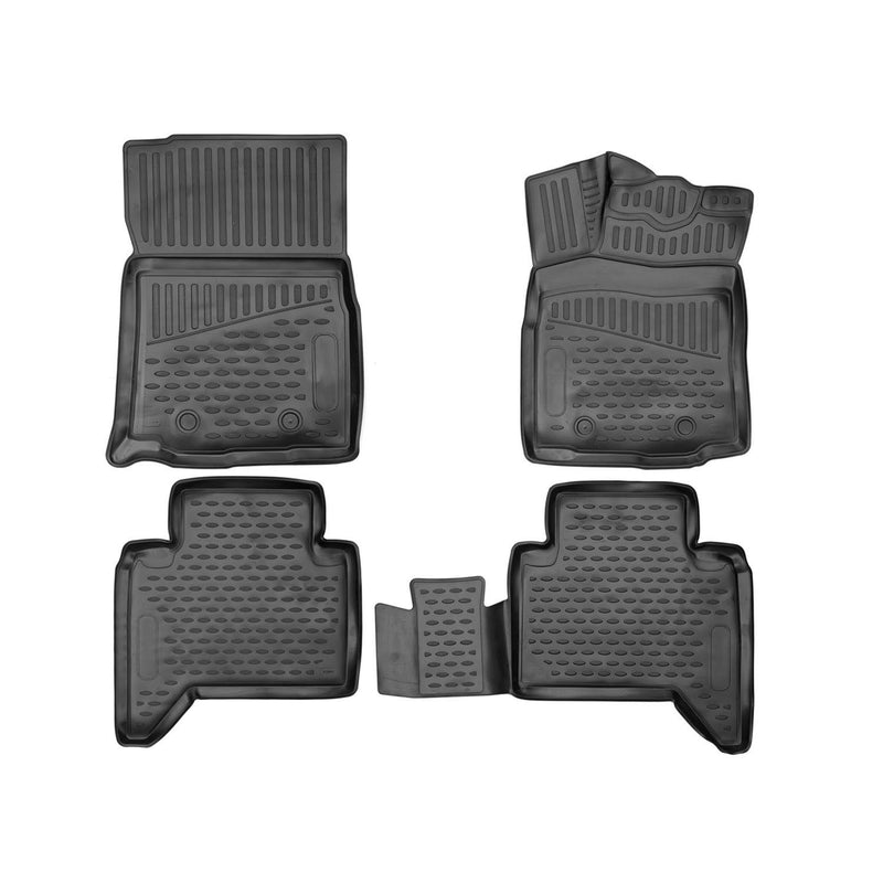 2018-2019 Toyota Tacoma Floor Mats Liners Full Set All Weather Black