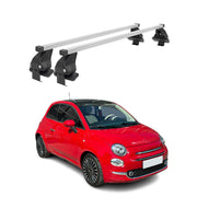 2017-2019 Fiat 500 Roof Rack Cross Bars Silver