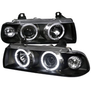 1992-1998 BMW E36 3 Series Coupe/Sedan Dual Halo Projector Headlights Black