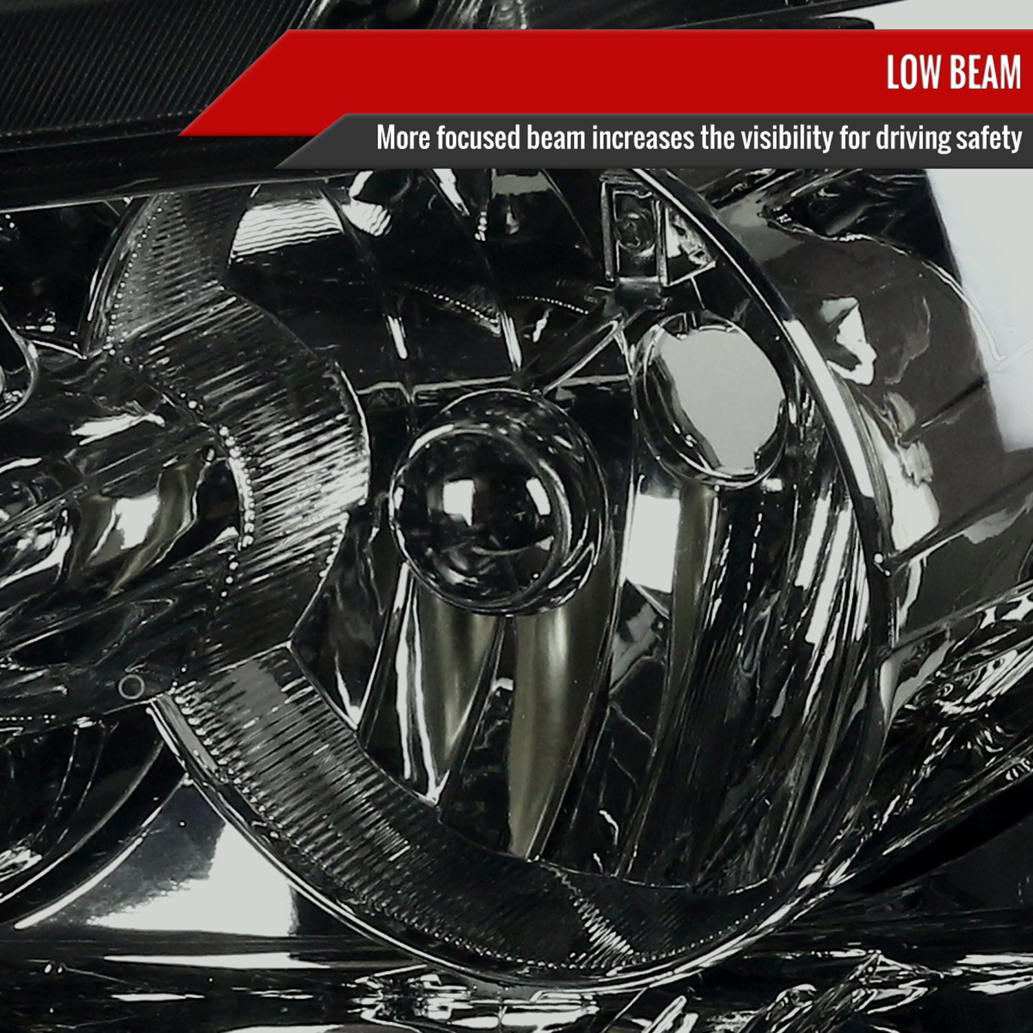 2007-2014 Chevy Avalanche/Tahoe/Suburban Factory Style Headlights Chrome/Smoke