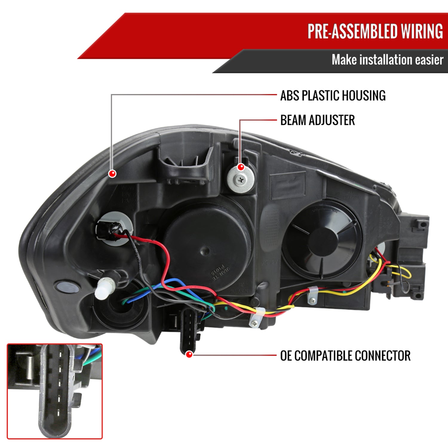 2006-2013 Chevy Impala/Impala Limited/Monte Carlo LED Headlights Chrome