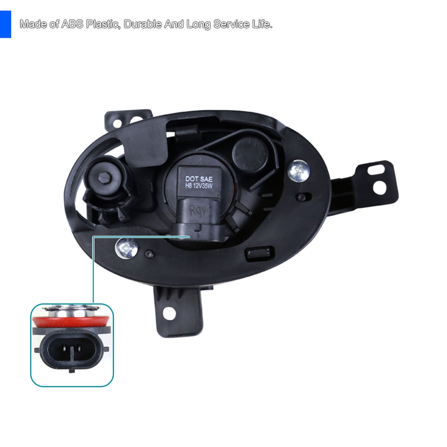 2016-2018 Honda HR-V/Vezel 12V/35W H8 Fog Lights Kit Black Bezels Chrome/Clear