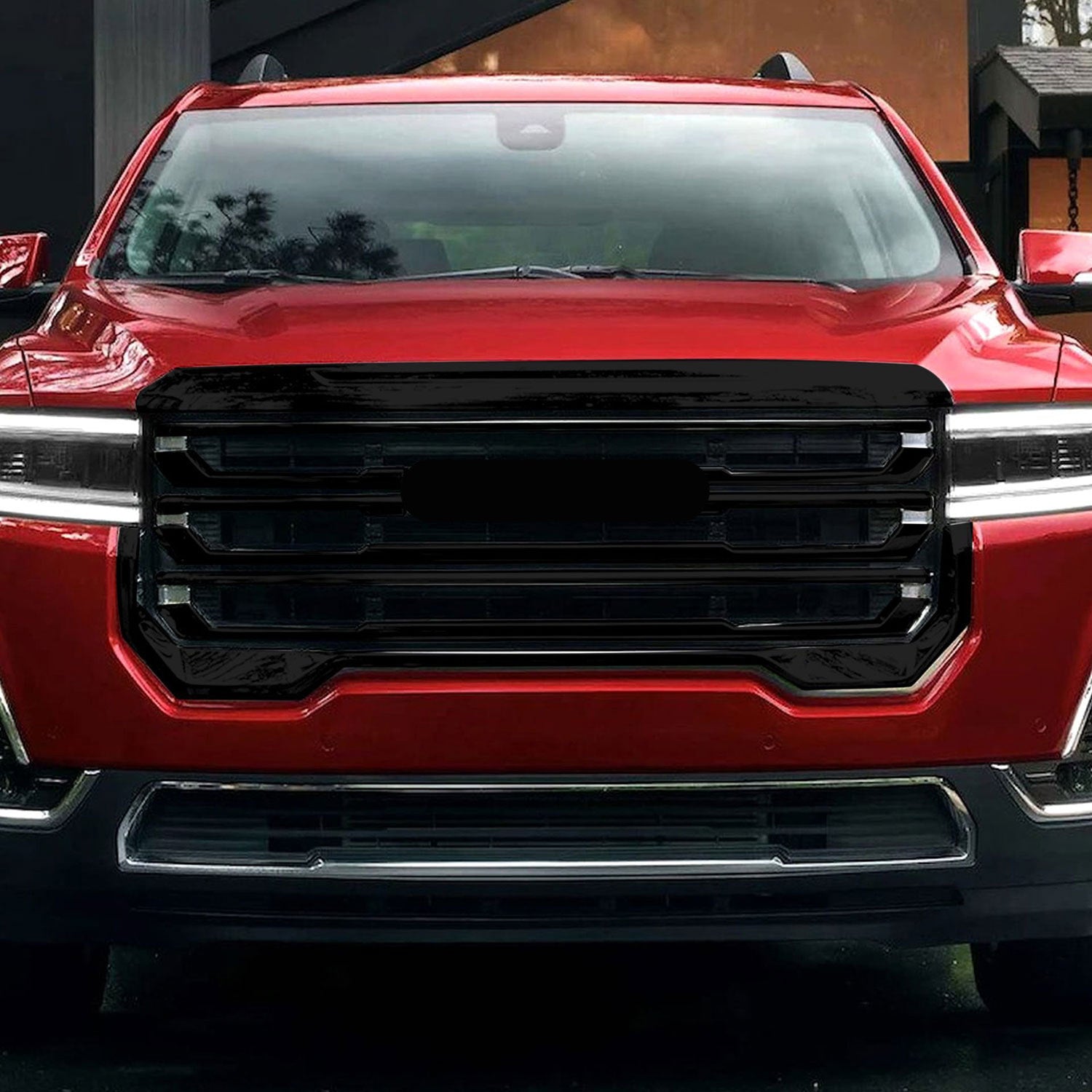 2020-2023 GMC Acadia Grille Overlay Gloss Black 5Pcs ABS Plastic