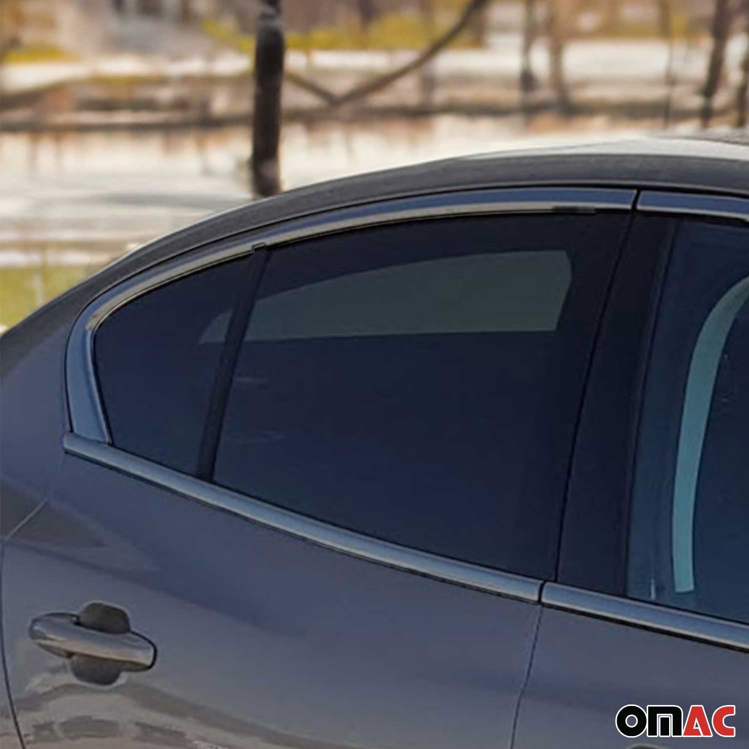 2018-2024 Ford Focus Window Molding Trim Streamer Stainless Steel Dark 8Pcs