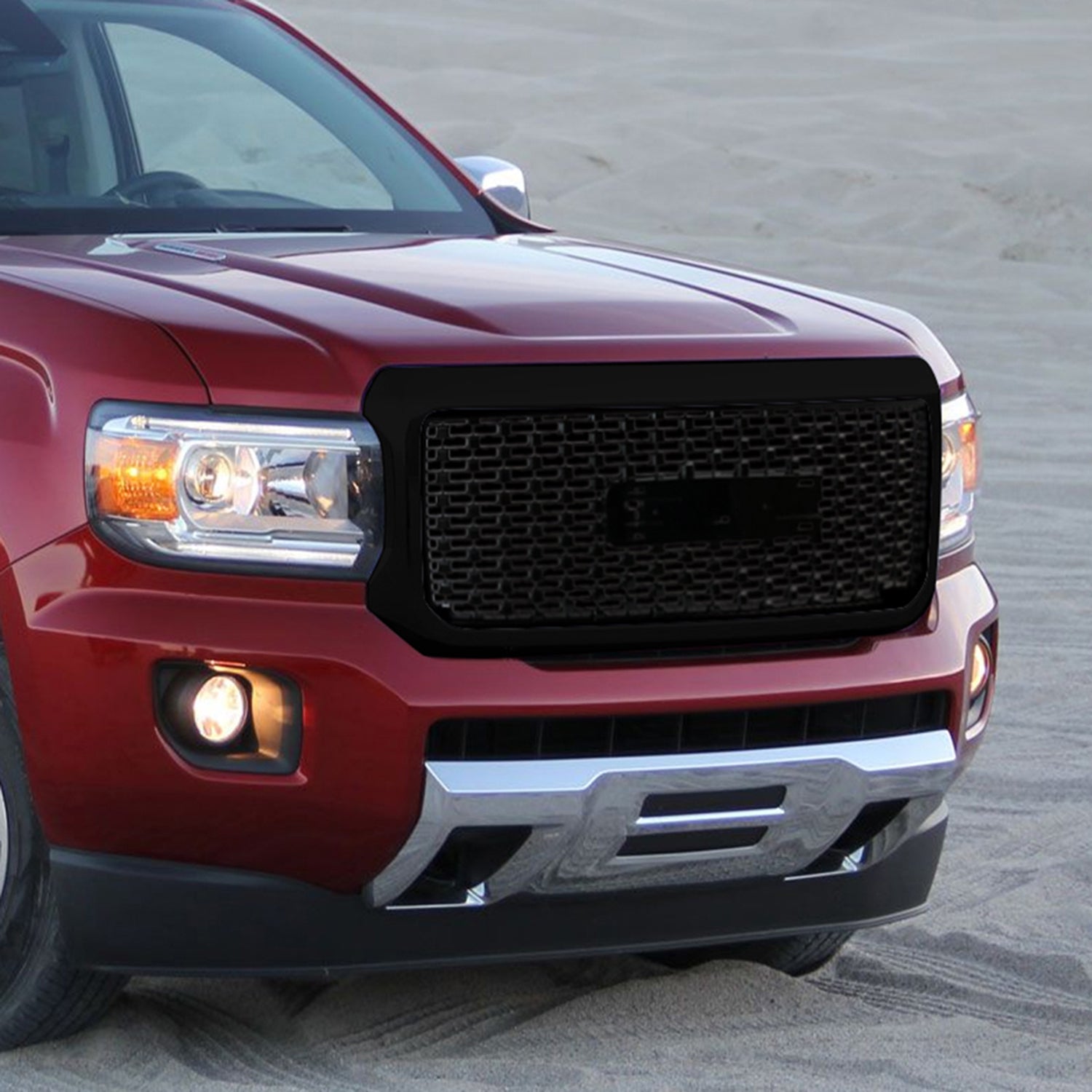 2015-2018 GMC Canyon Glossy Black ABS Front Hood Grille