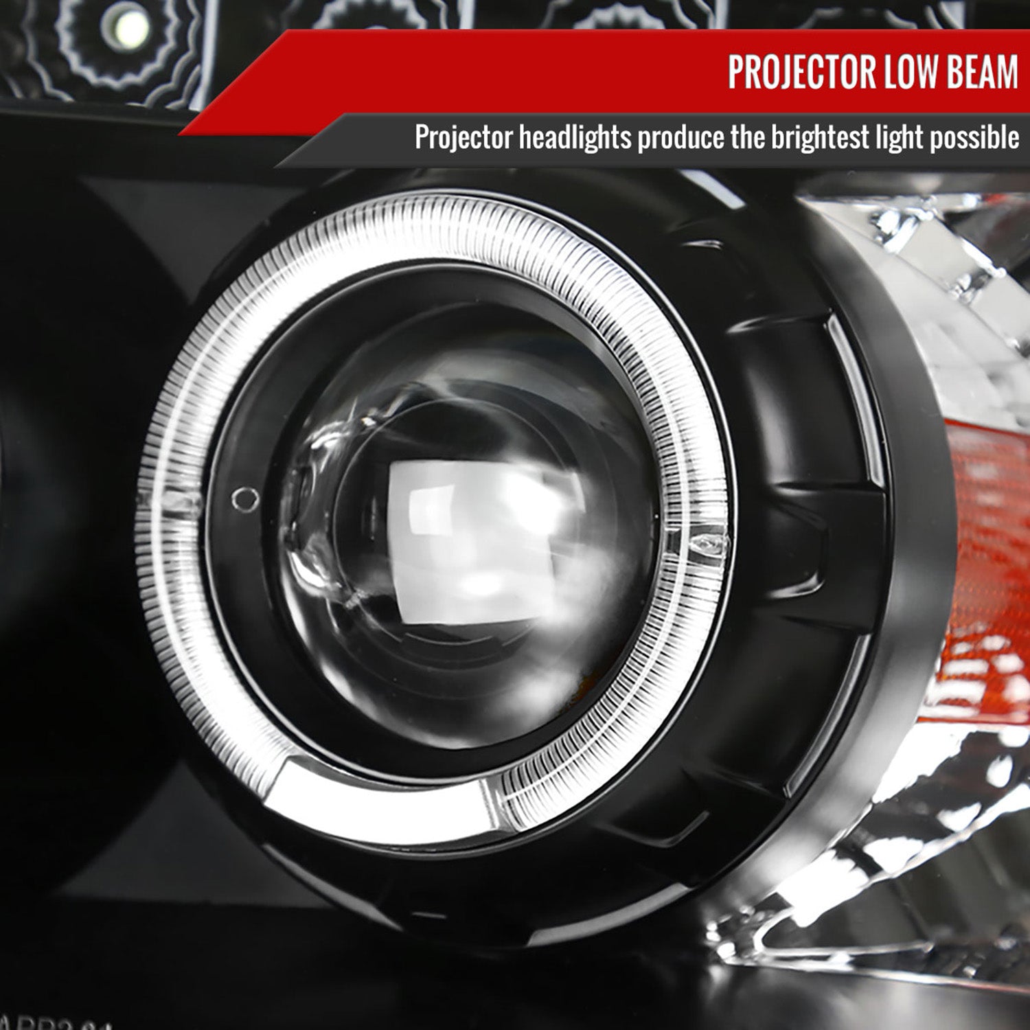 2005-2007 Ford Escape Dual Halo Projector Headlights SMD LED Light Strip Black