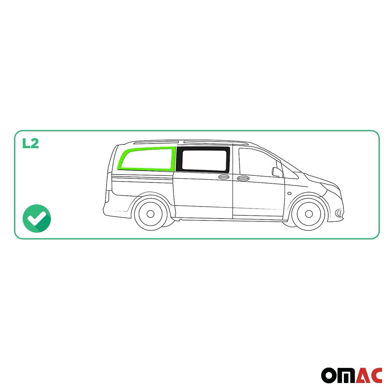 2016-2024 Mercedes Metris Window Glass Fit Kit Right Side Rear Black L2 MWB