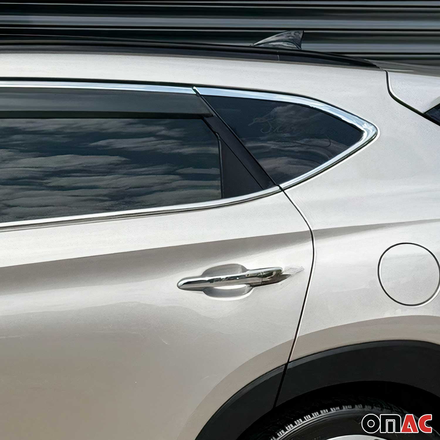 2016-2021 Hyundai Tucson Window Molding Trim Streamer Stainless Steel Dark 14 Pcs