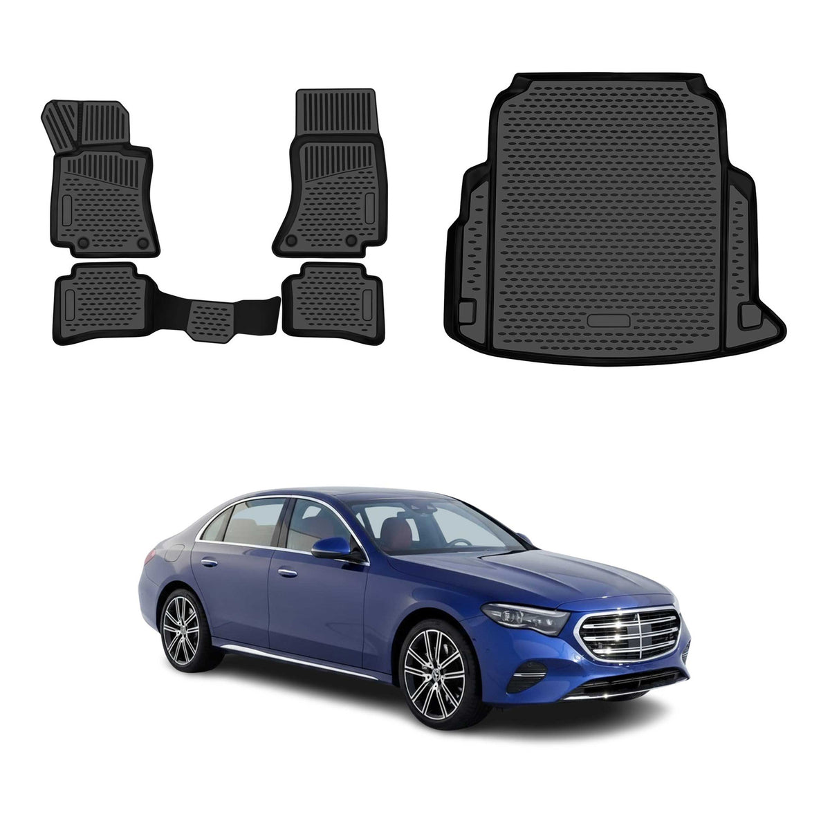 OMAC Floor Mats & Cargo Liners for Mercedes E Class Sedan W214 2024-2026