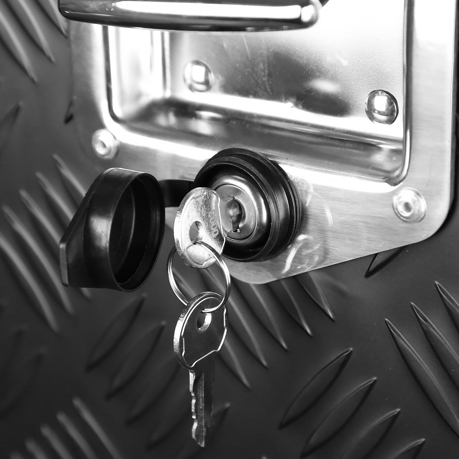 36" Heavy Duty Black Underbody Truck Tool Box w/ T-Handle Latches Locks & Keys