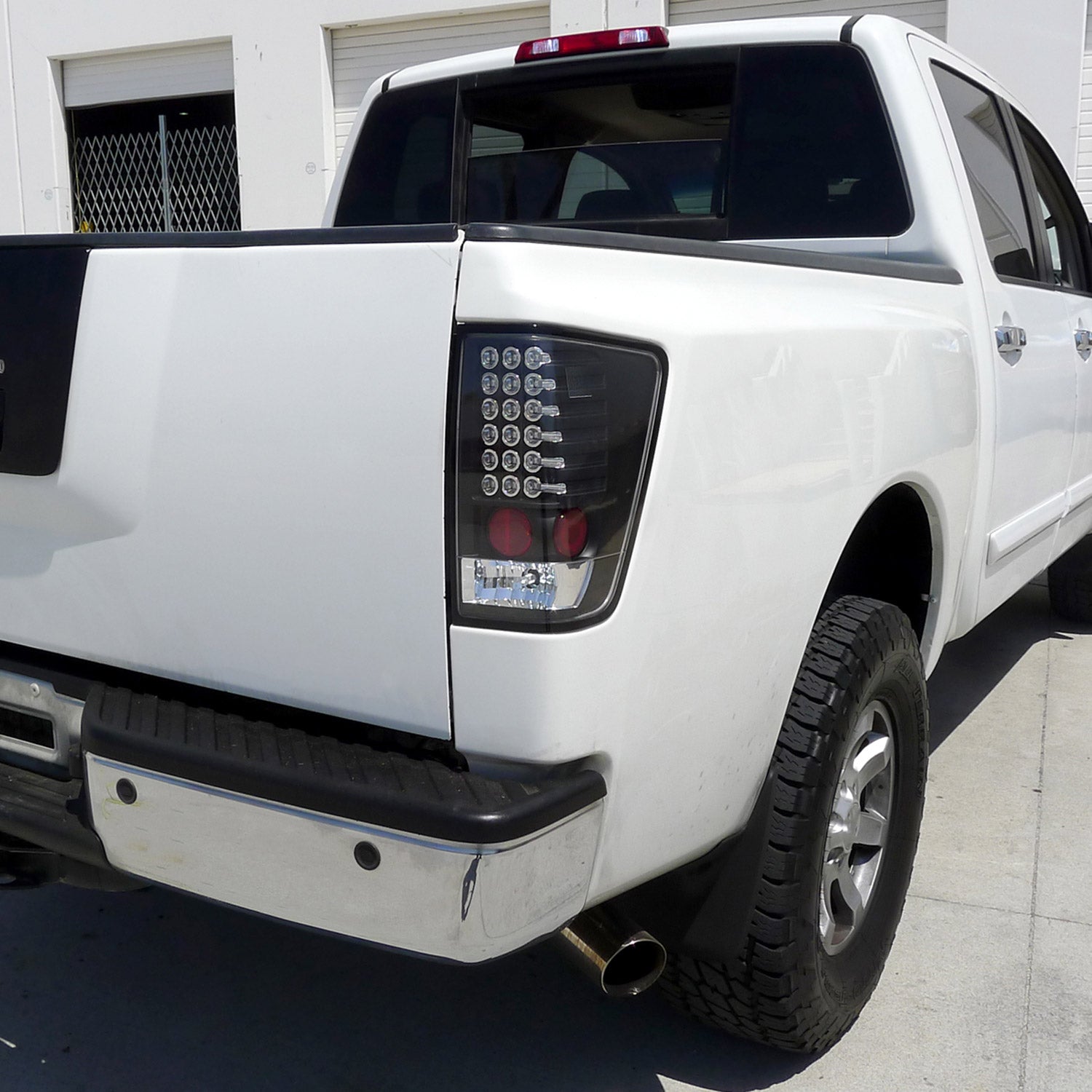 2004-2015 Nissan Titan LED Tail Lights Matte Black Housing/Clear Lens