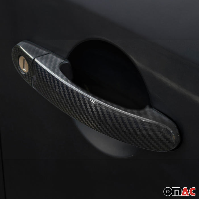 Door Handle Cover for VW T5 Transporter 2003-2015 Carbon Fiber 6Pcs 2 Key Hole