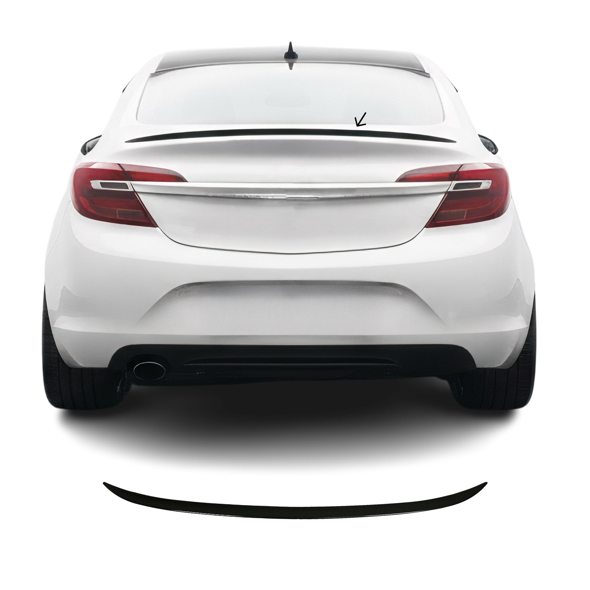 Rear Trunk Lip All Sedan Car Models Wing Spoiler Tailgate Black