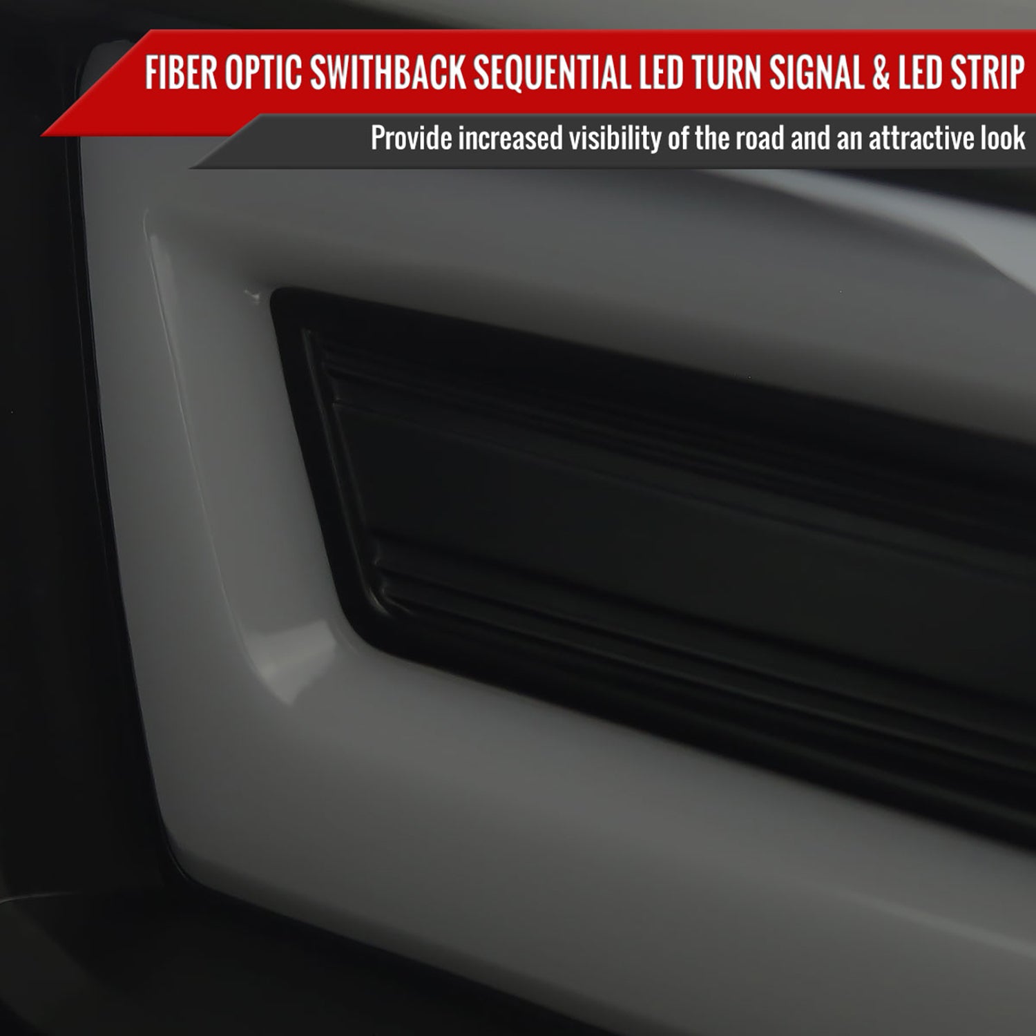 2016-2023 Toyota Tacoma Sequential LED Bar Projector Headlights Black/Smoke