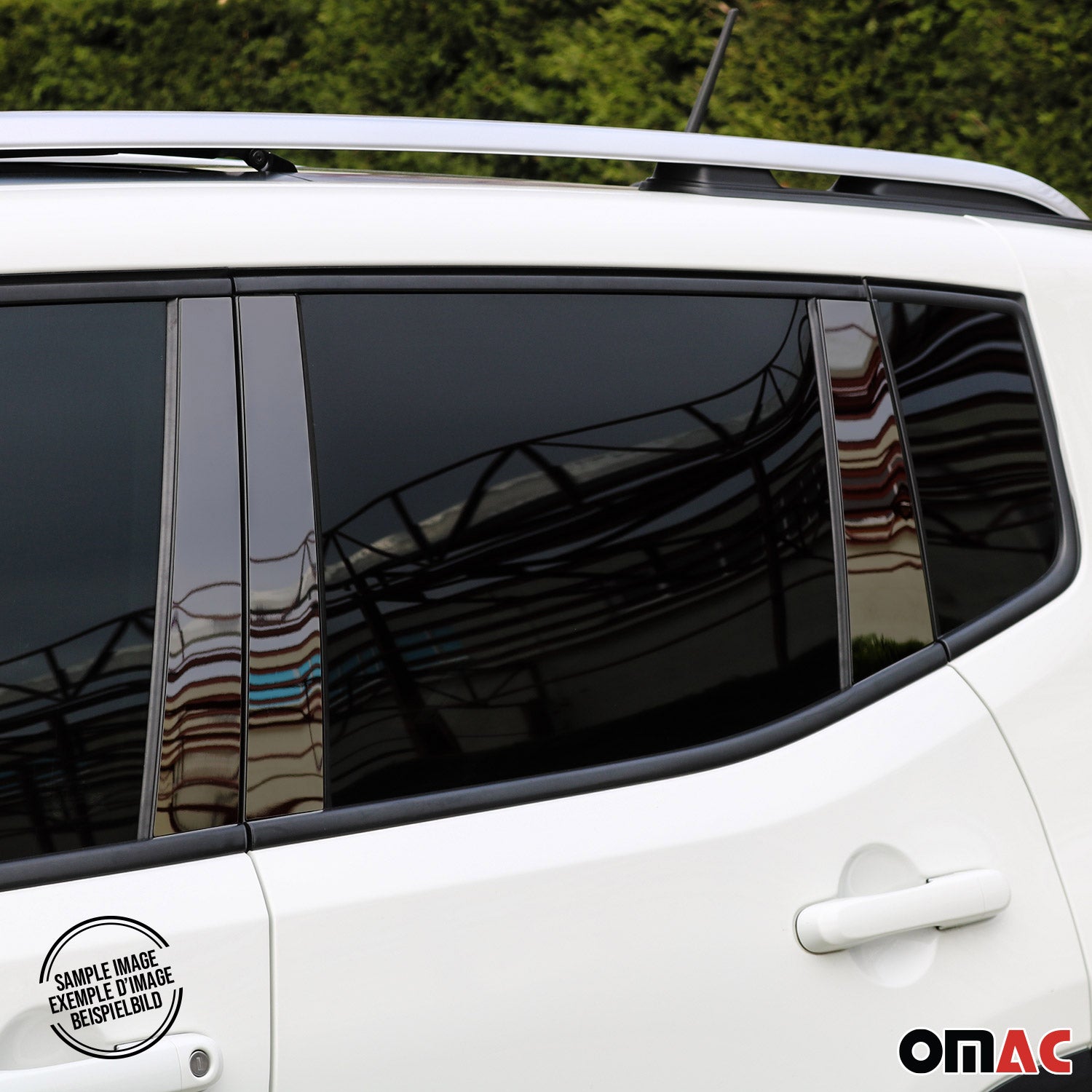2008-2015 Land Rover LR2 Window B Pillar Posts Door Trim Cover Stainless Steel Dark 6x