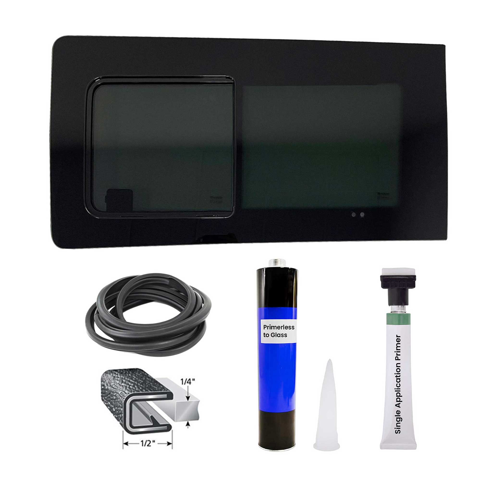 2016-2024 Mercedes Metris Window Glass Fit Kit Front Left Side L2 L3 Black