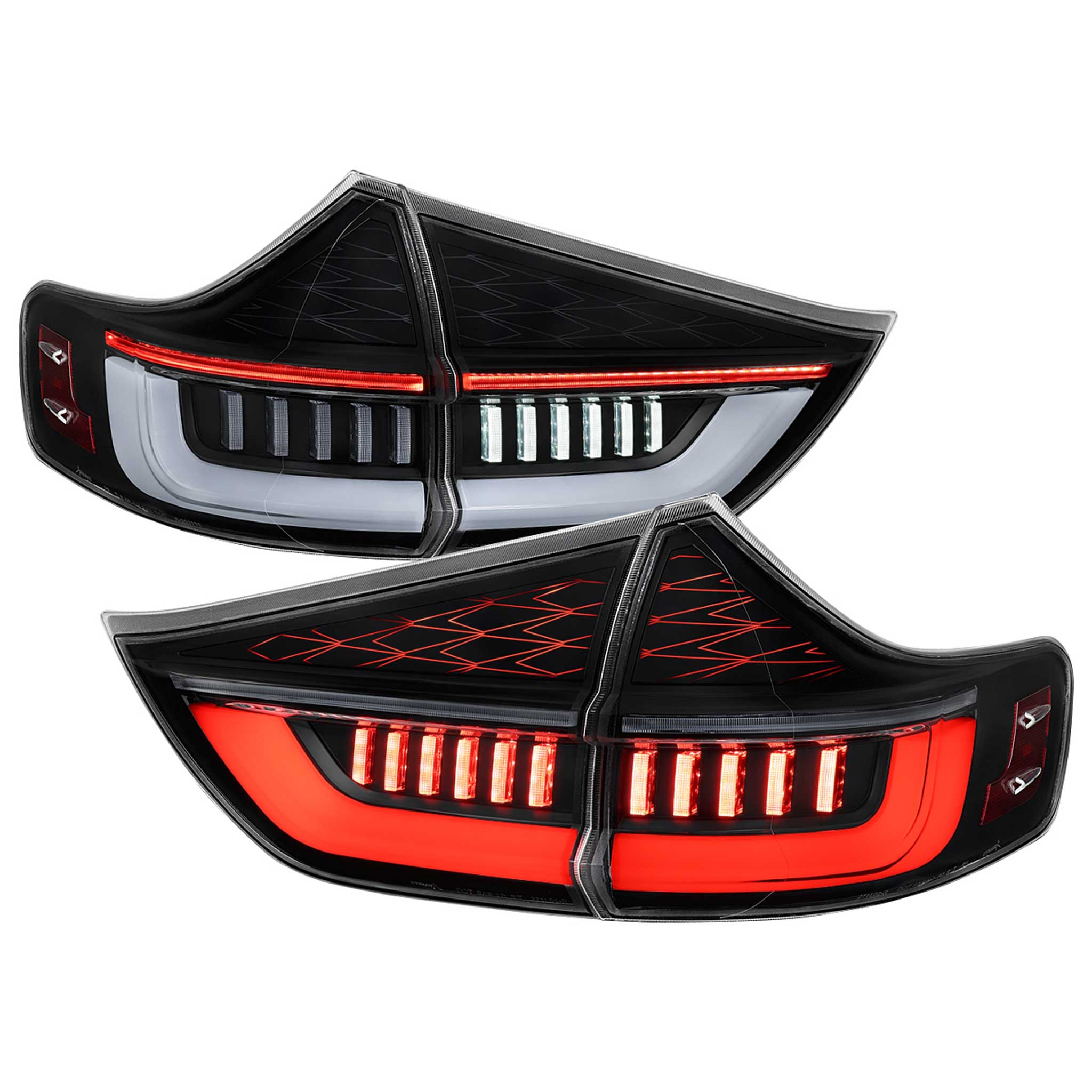 For Toyota Sienna 2011-2014 Full LED Tail Lights Sequential Signal Startup Black Housing Clear Lens