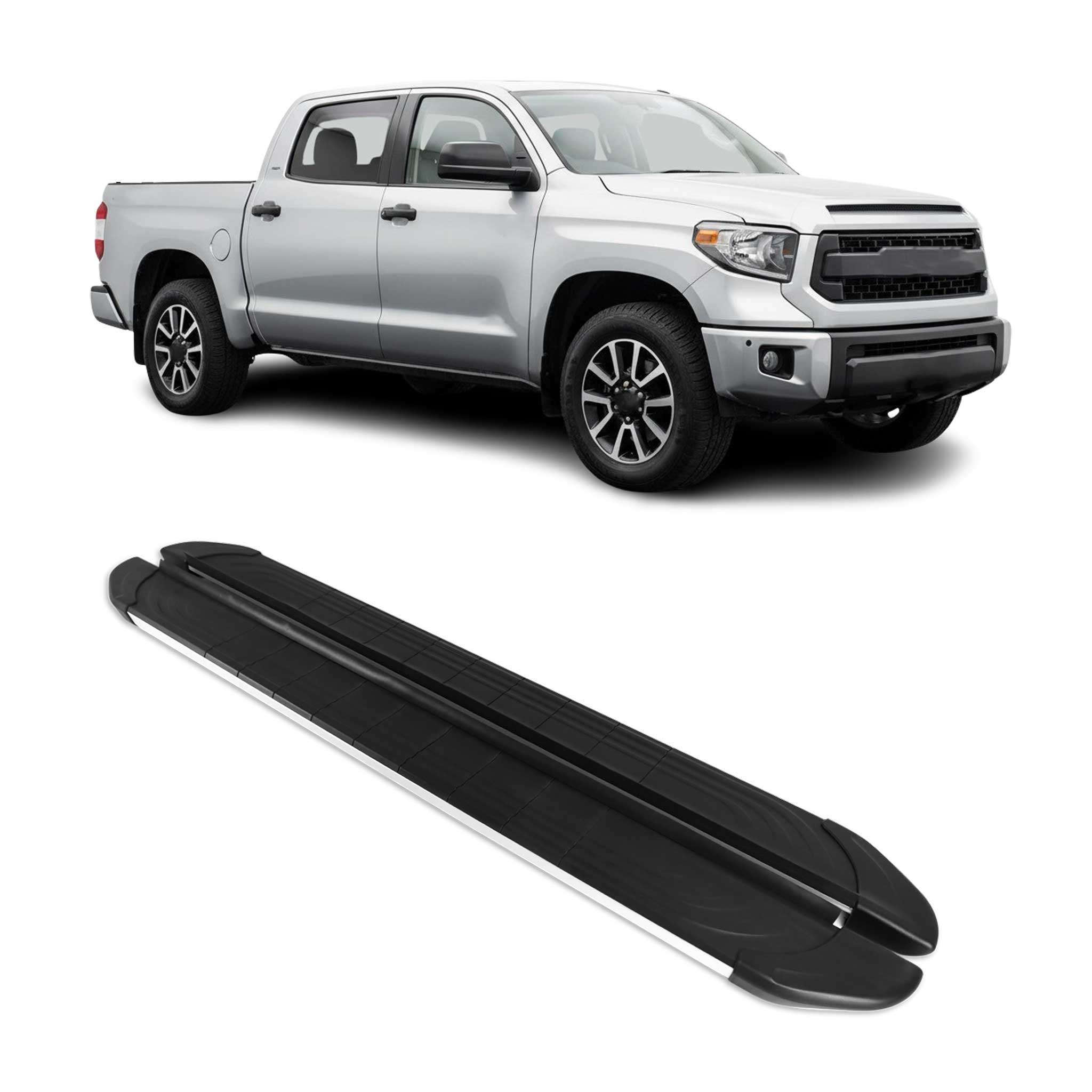 2007-2021 Toyota Tundra CrewMax Cab Nerf Bar Side Step Running Boards Alu 2x