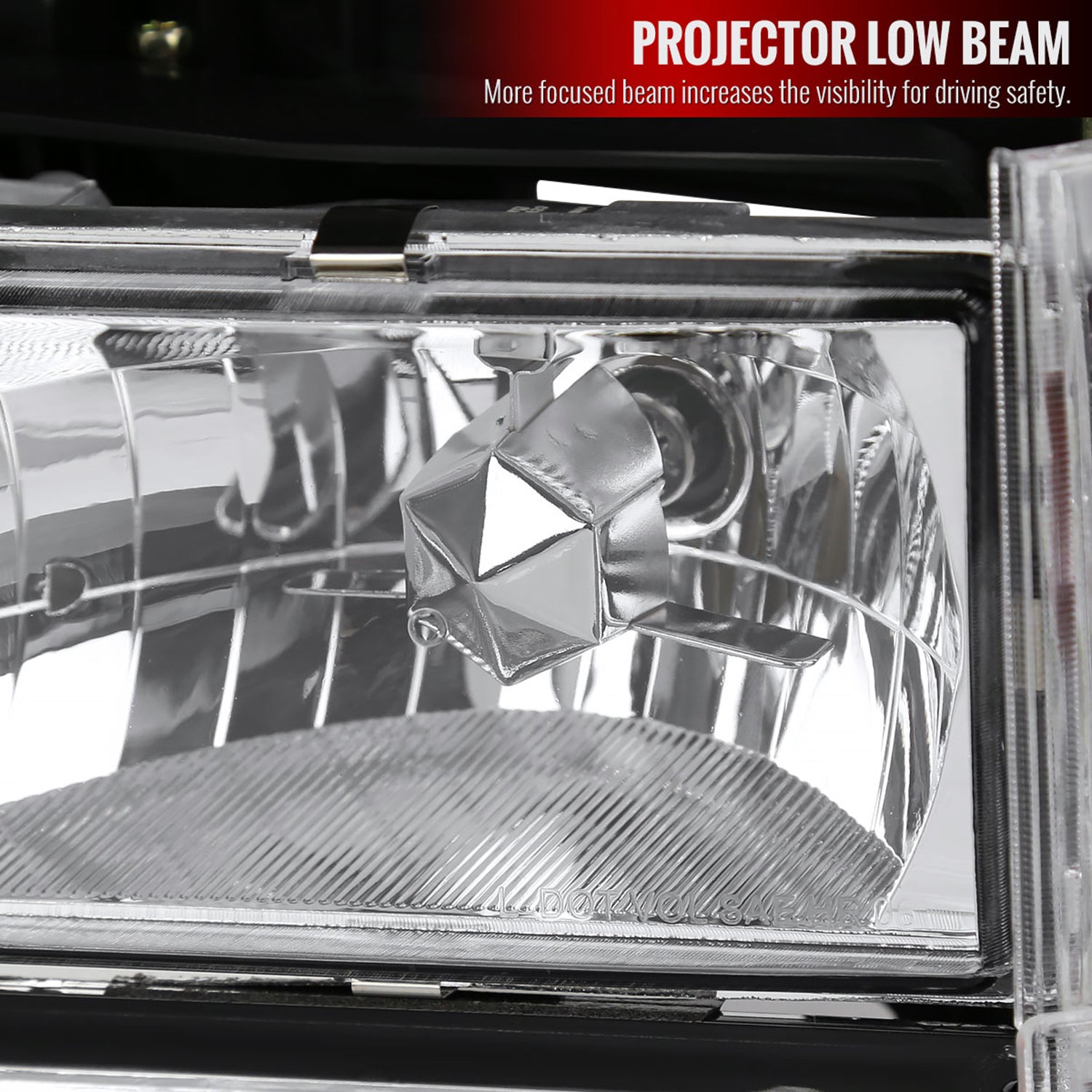 1988-1993 Chevy C/K Blazer/Tahoe/ Sierra/Yukon Headlights Lights Set Chrome