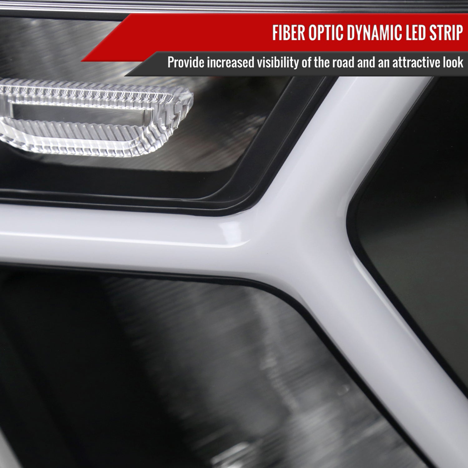2019-2024 Dodge RAM 1500 Animated LED Bar Factory Headlights Matt Black/Clear
