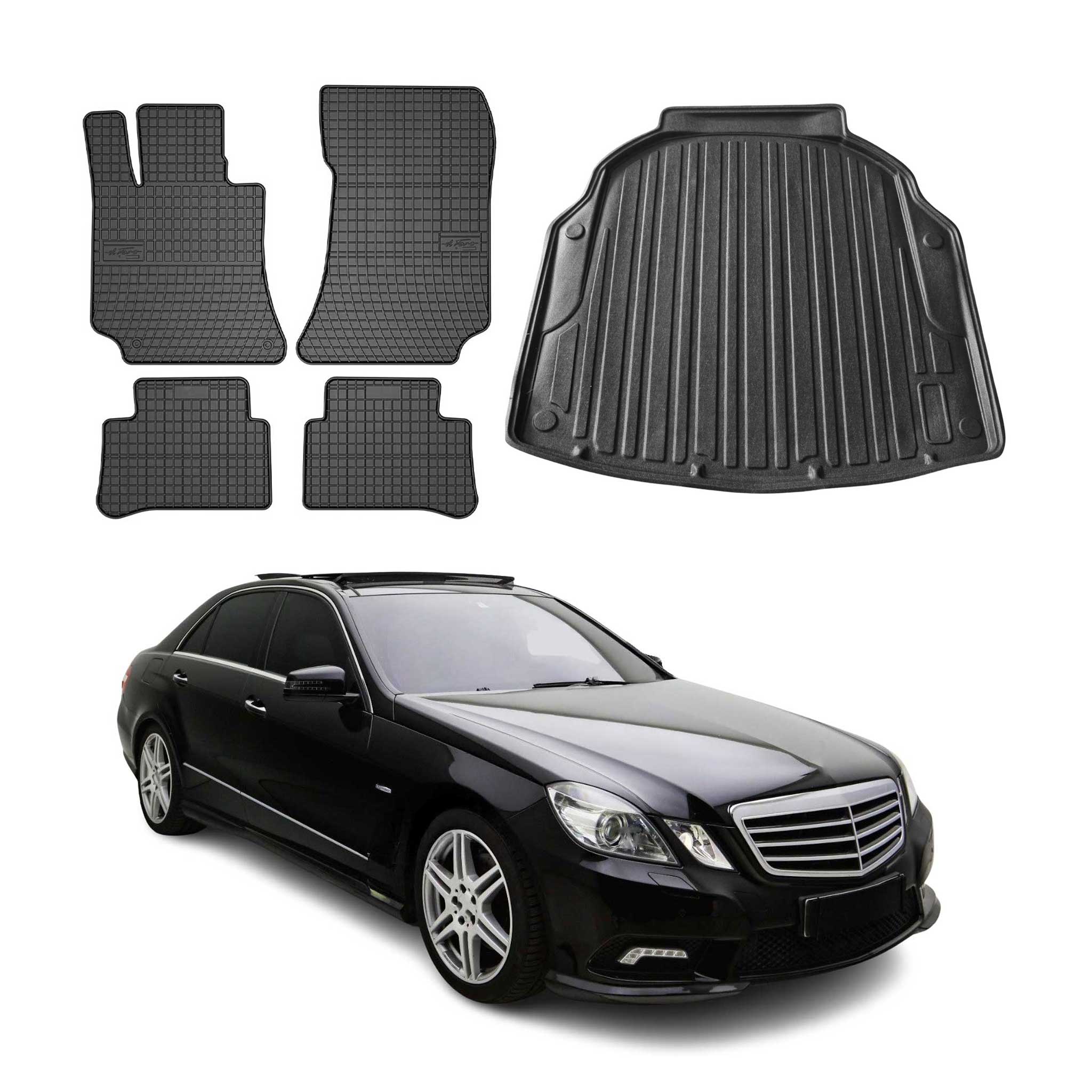 2010-2016 Mercedes E Class W212 Sedan Floor Mats & Cargo Liner Full Set All Weather