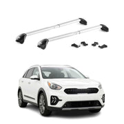 Roof Rack Cross Bars Luggage Carrier for Kia Niro I 2017-22 Aluminium Silver 2x